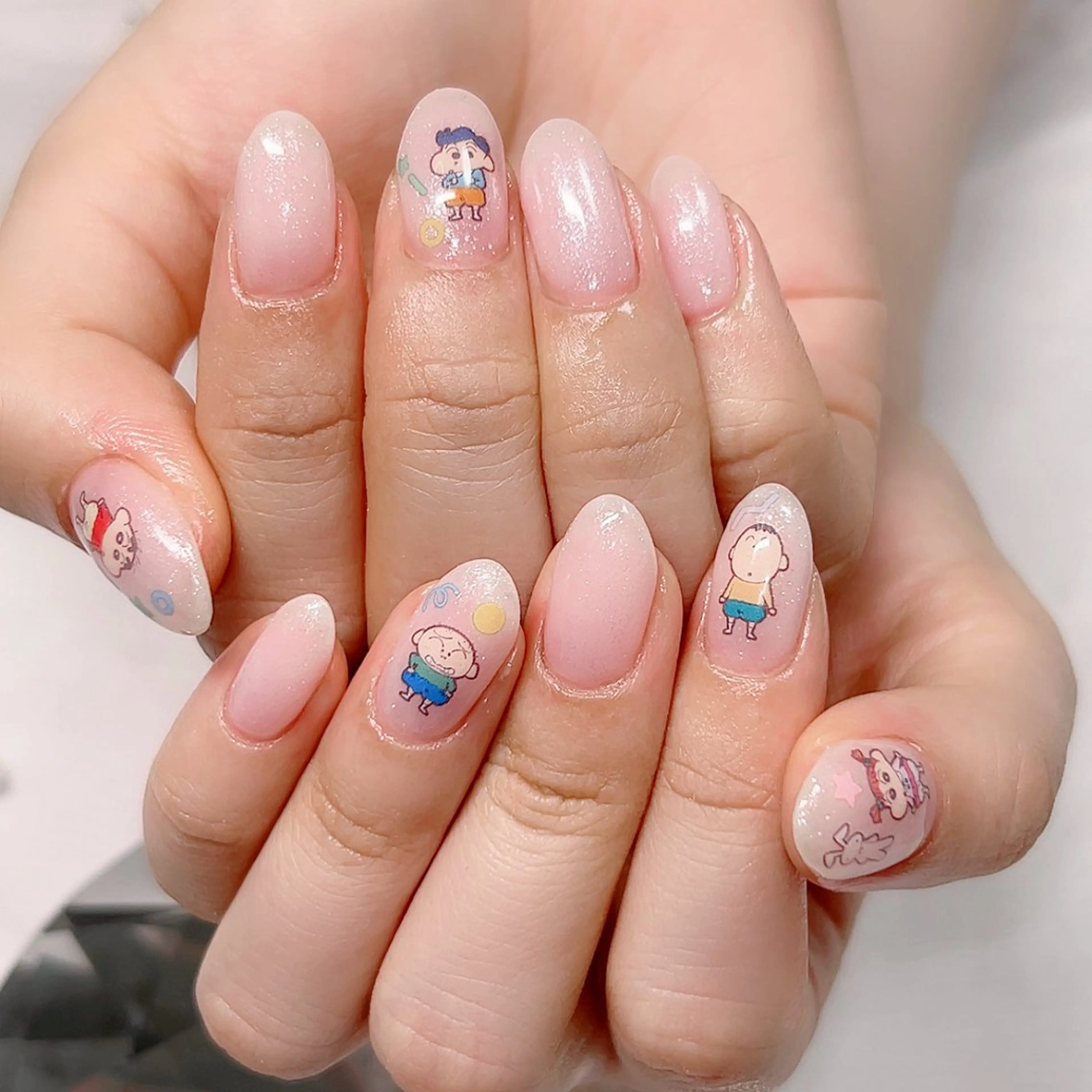 ネイル フレンチネイル キラキラネイル ラメ(グリッター) マグネットネイル マグネットワンカラー ハンドネイル Cute Tips nailのネイルデザイン