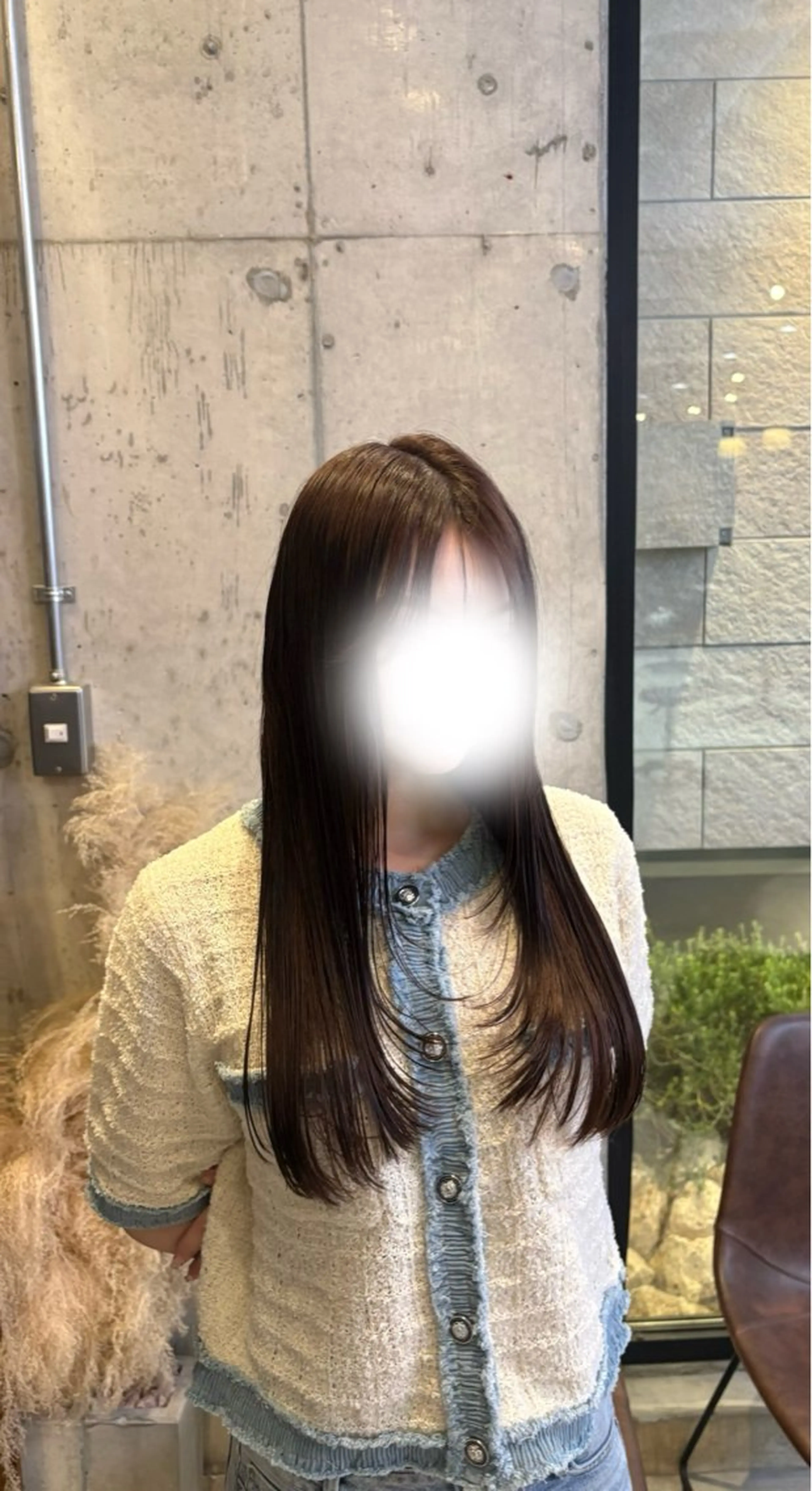 ロング カラー レイヤーカット カット ヘアカラー 上林 愛のヘアスタイル