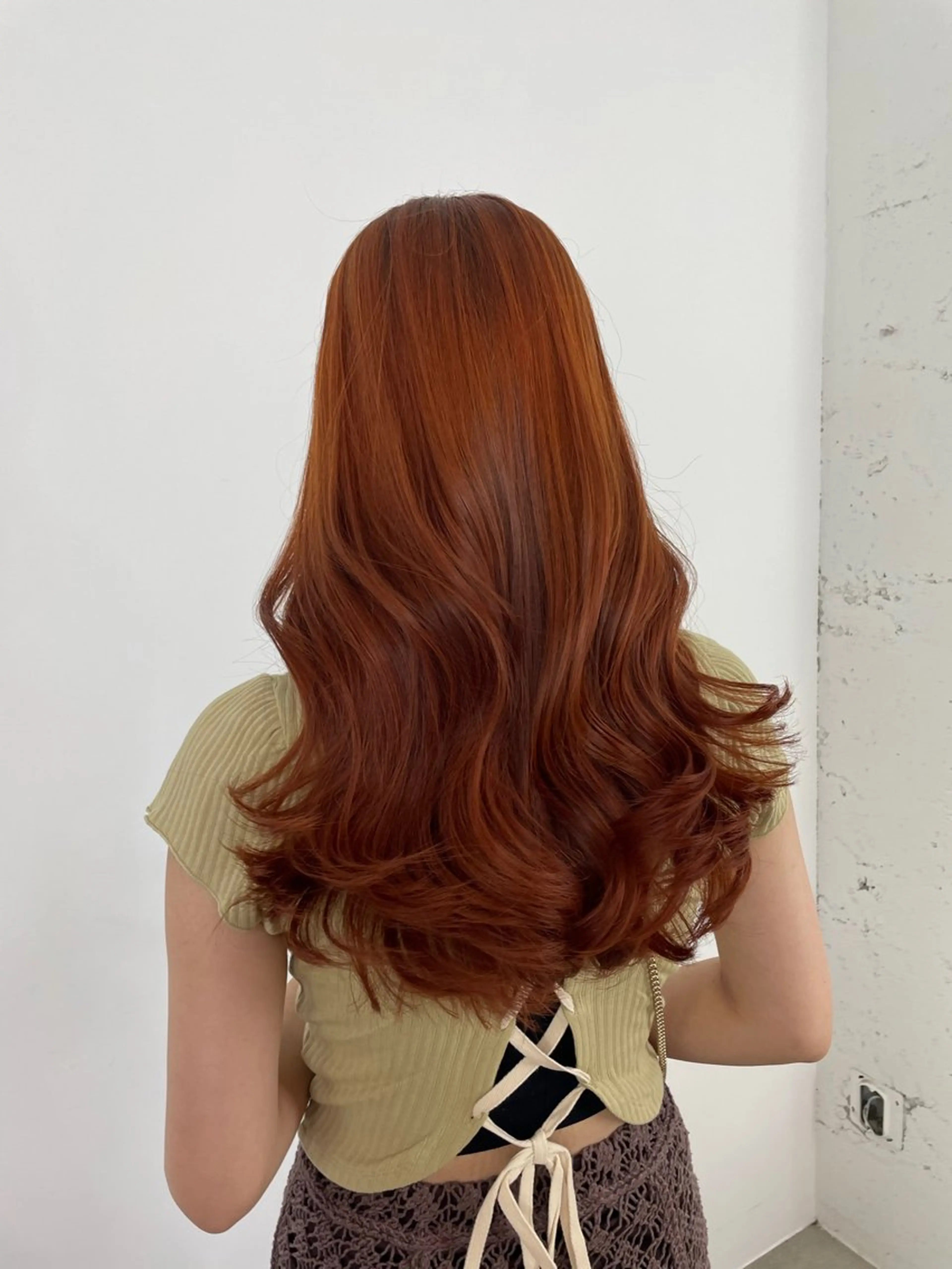 ロング カット ヘアカラー 韓国ヘア🇰🇷 YURIYAのヘアスタイル