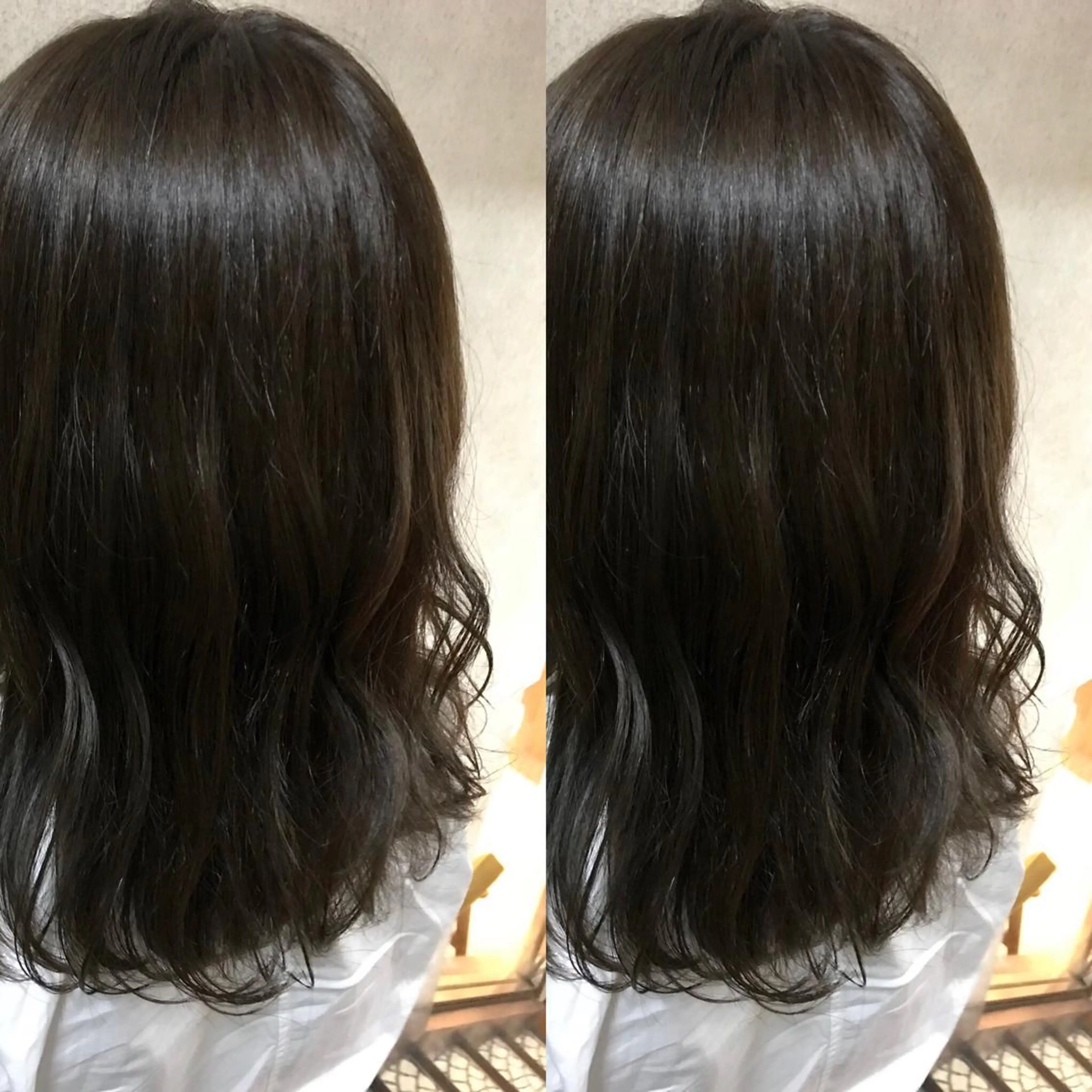 ミディアム カラー ヘアカラー トリートメント 小栗 麻衣のヘアスタイル