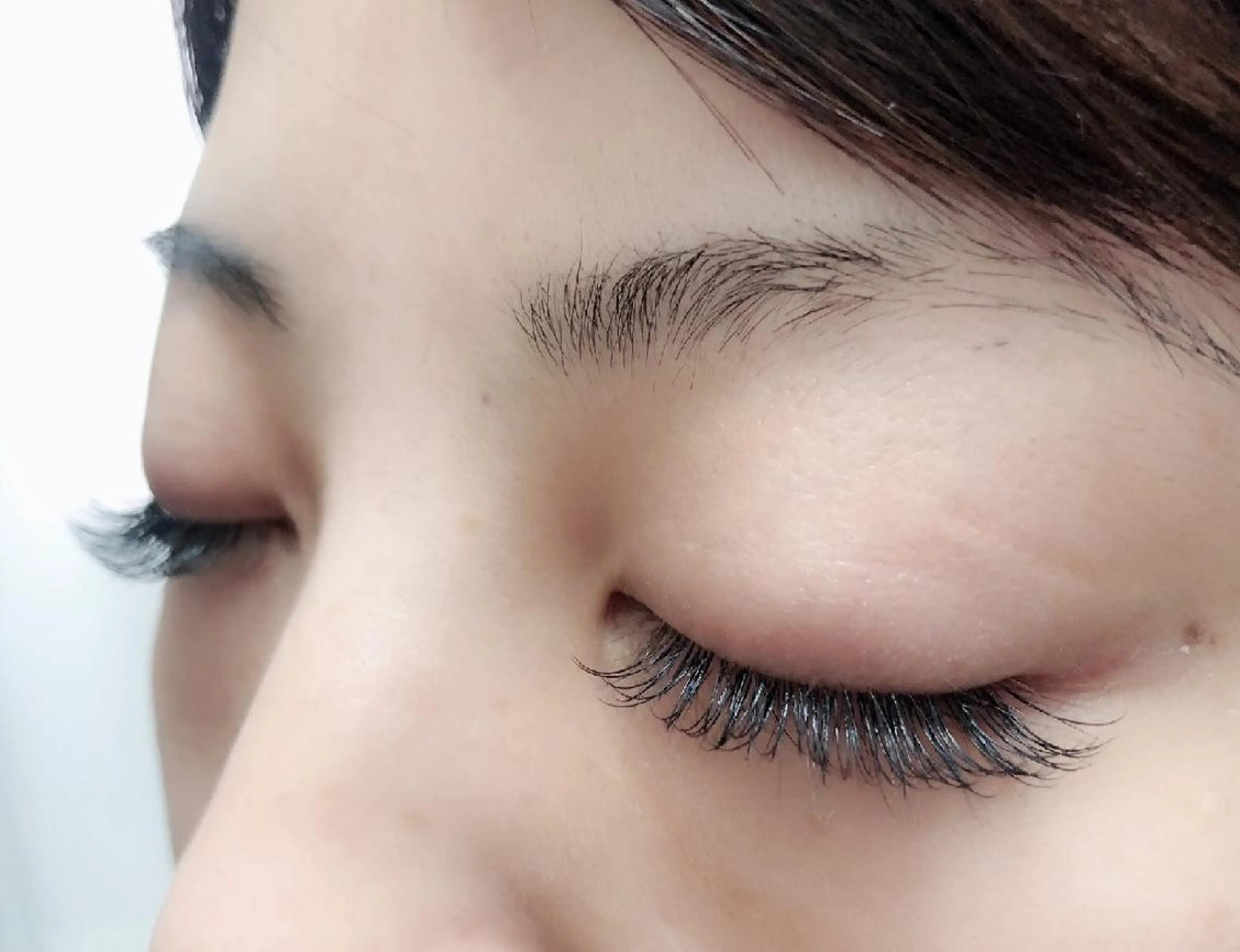 マツエク・マツパ 付け放題 フラットラッシュ ナチュラル 下まつげエクステ 一重×まつ毛パーマ 吉岡 ゆうなのマツエク・マツパデザイン