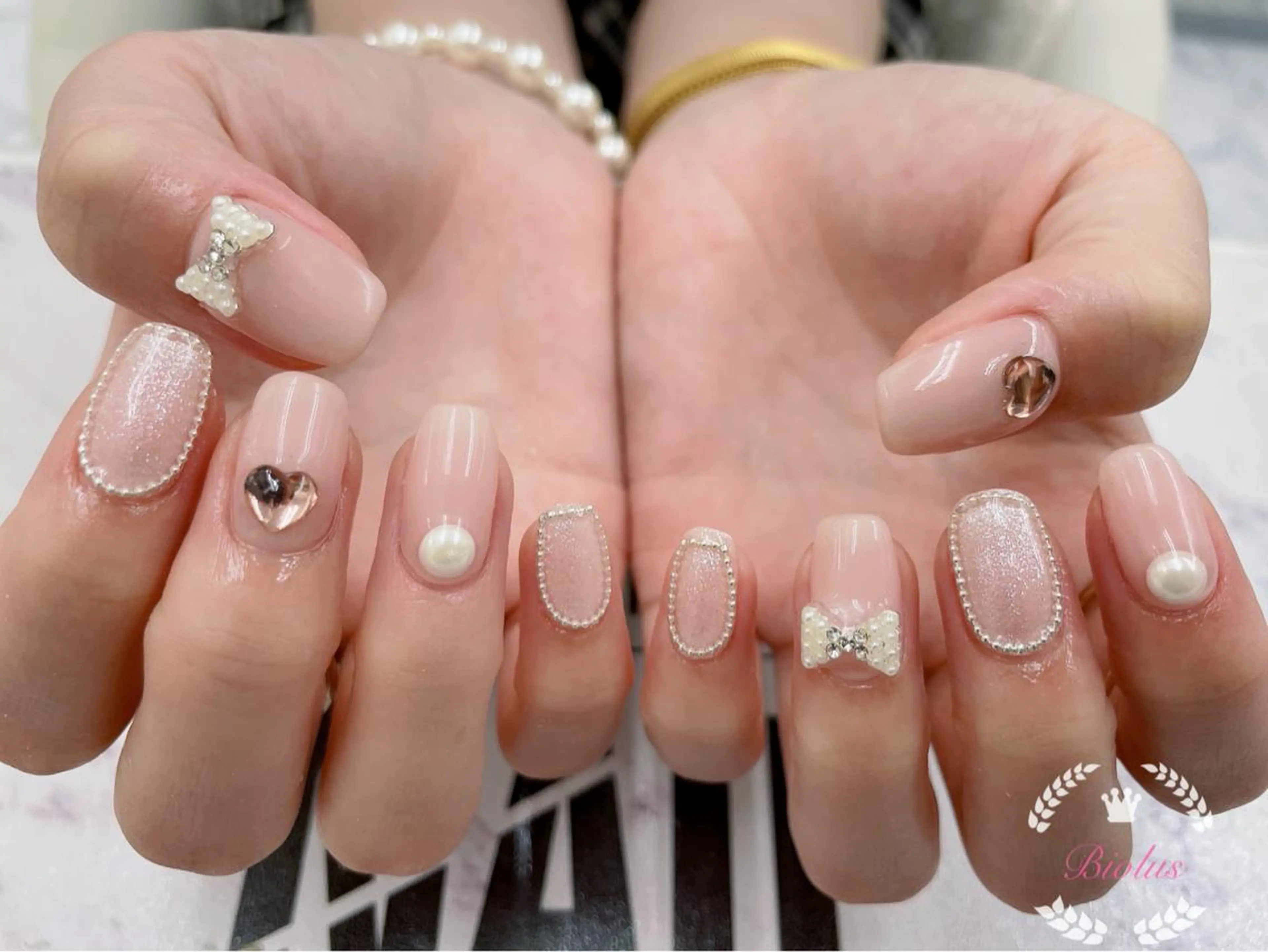 ネイル 持ち込み リボン vimore ネイルサロンのネイルデザイン