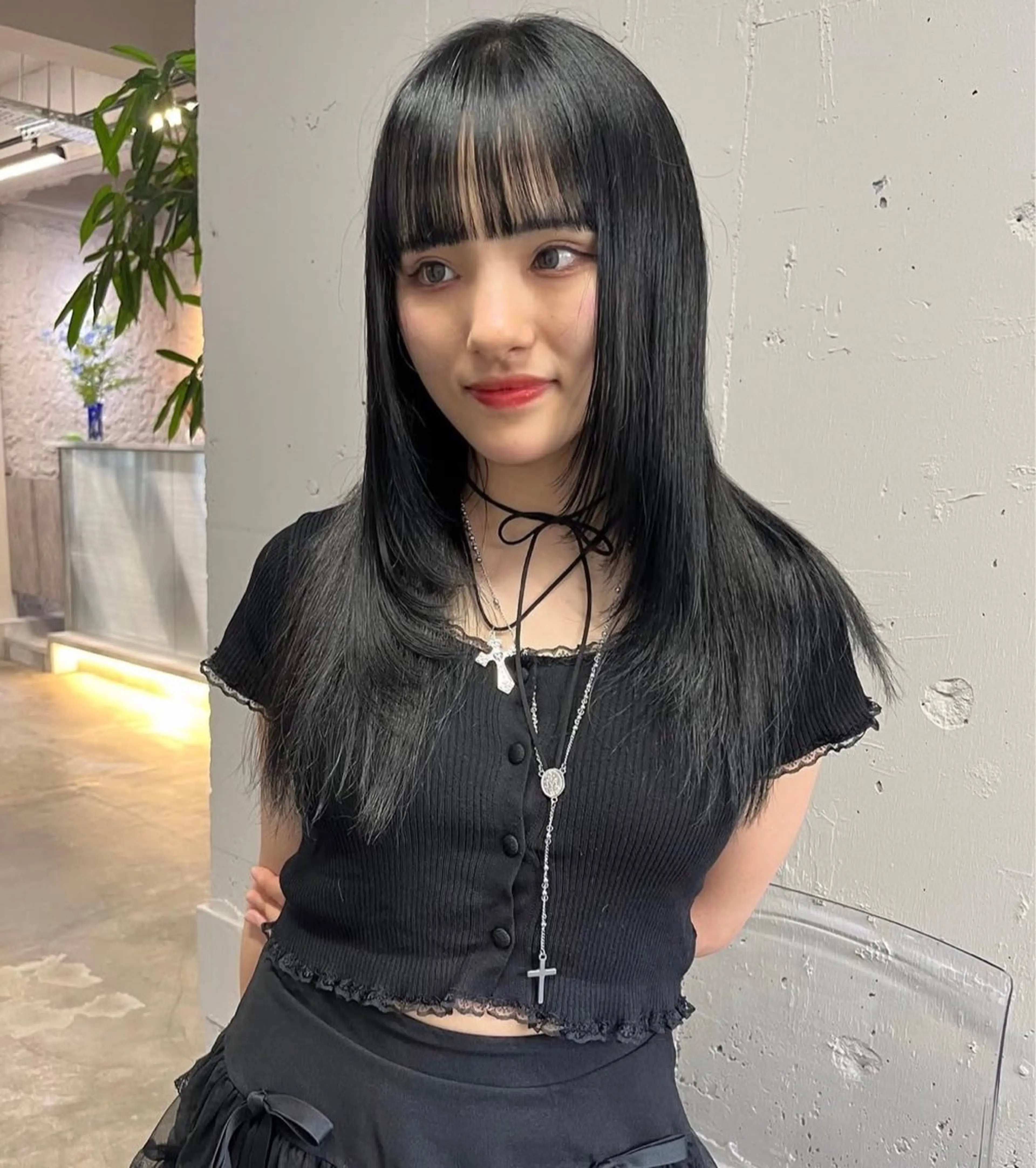 ロング ボブ× フェイスレイヤー🩰のヘアスタイル