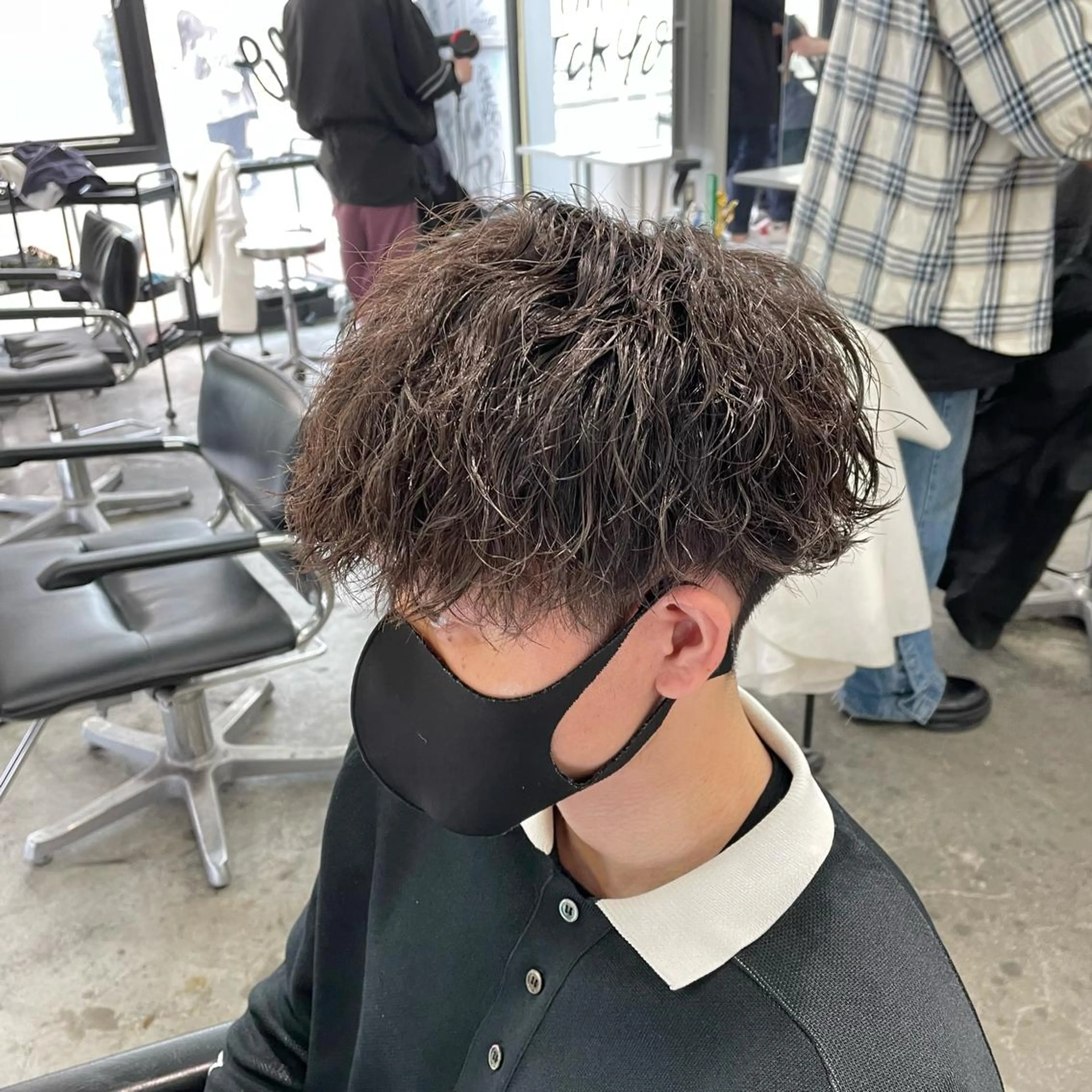 ショート パーマ メンズ マッシュ カット パーマ メンズ特化美容師/ 藤戸 椋のヘアスタイル