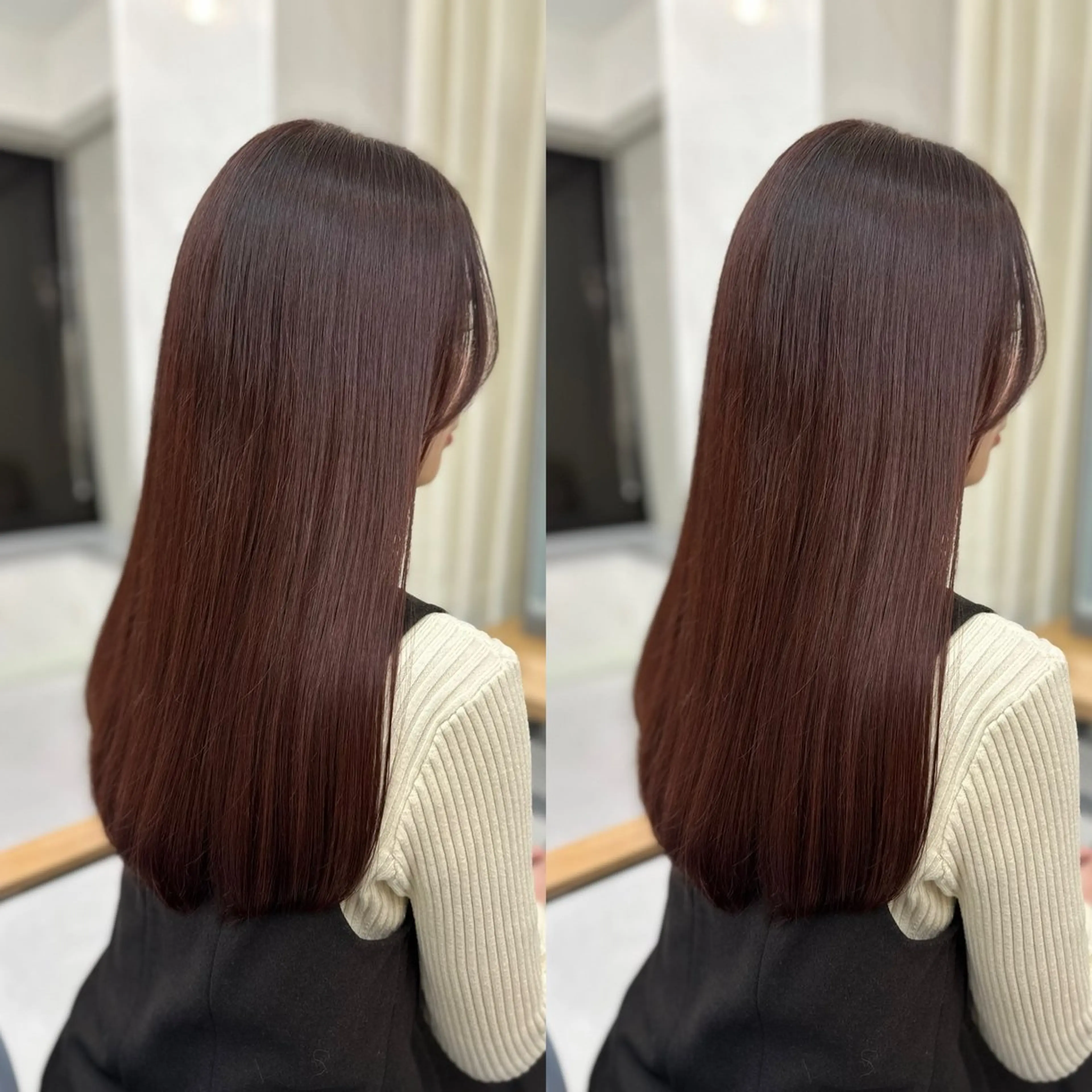 ロング カラー 縮毛矯正×ボブ💎 髪質改善/木下のヘアスタイル