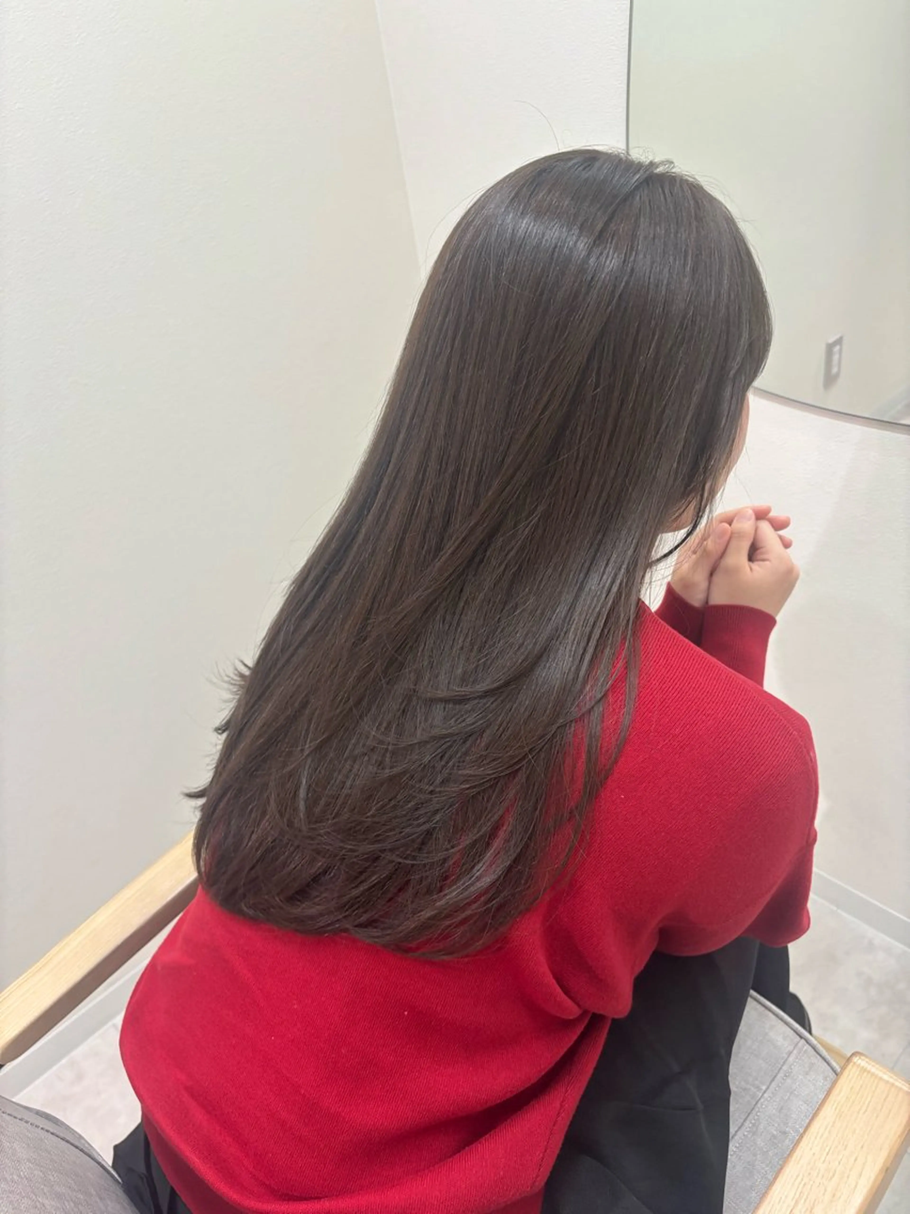 ロング カラー カット ヘアカラー トリートメント ヘッドスパ 広島/ヘアセット /ベージュ/わかなのヘアスタイル