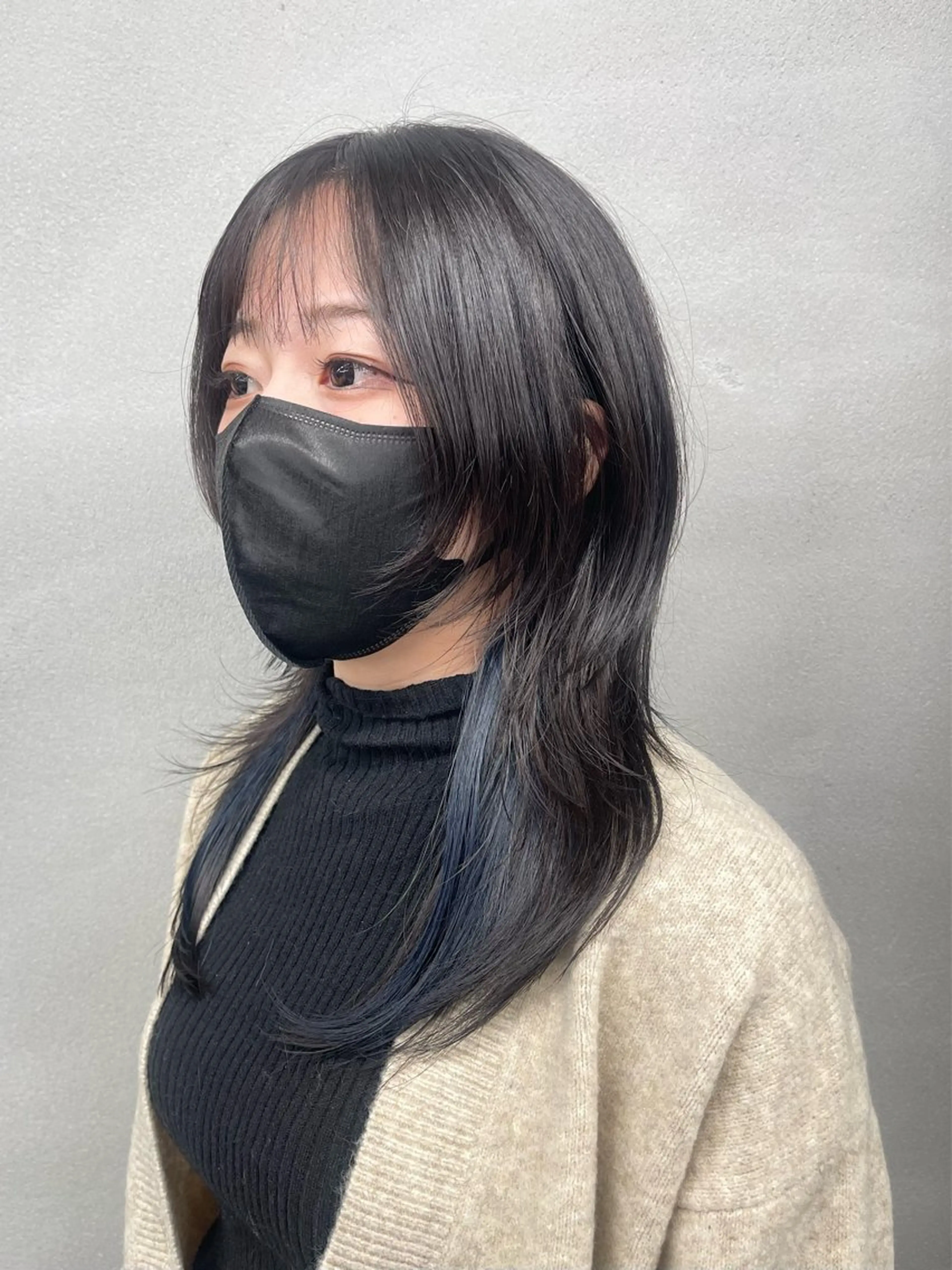 セミロング レイヤーカット ウルフカット ウルフレイヤー カット ヘアカラー 柏 ウルフ/レイヤー 田中佐和🐺のヘアスタイル