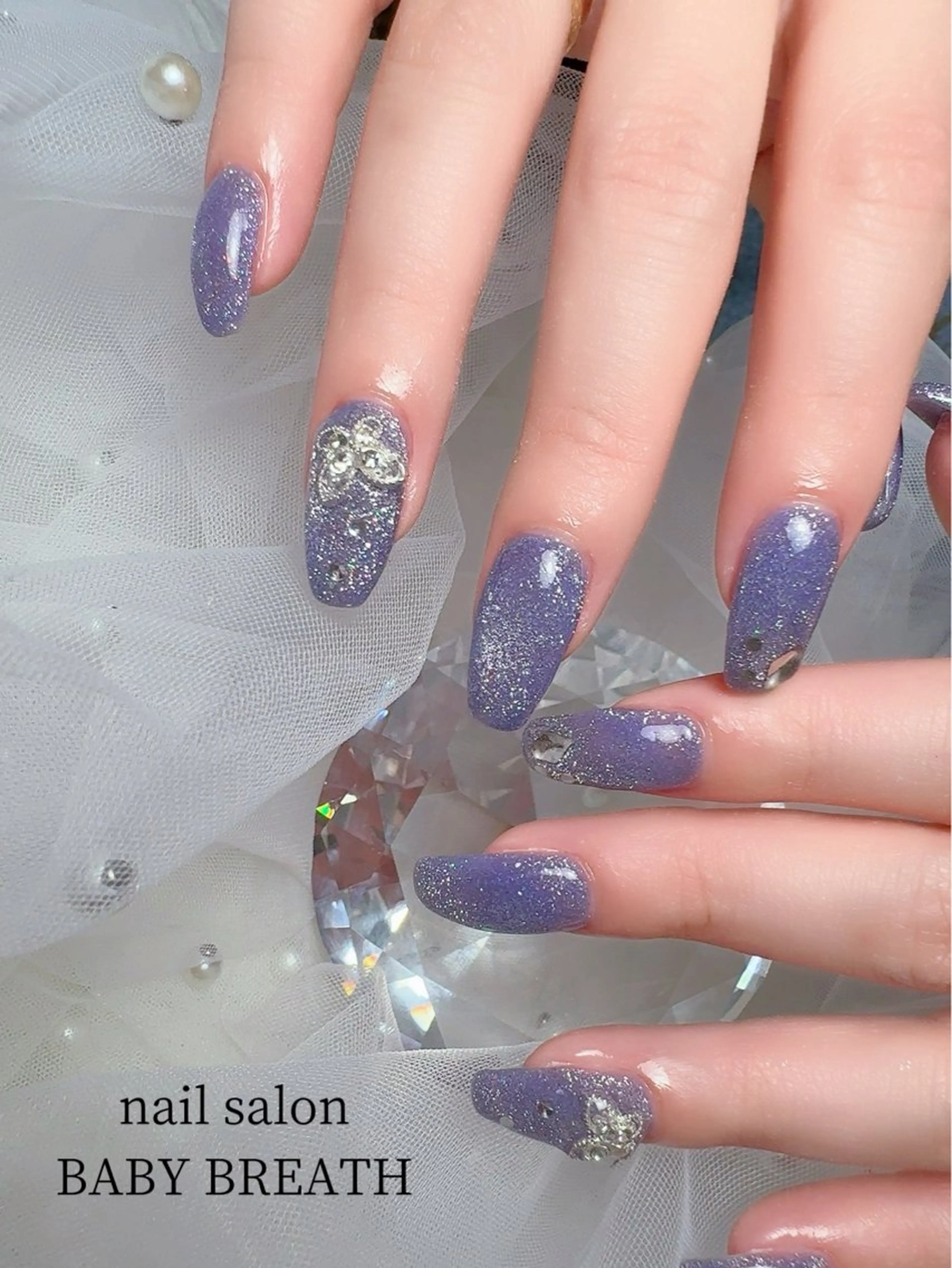 ネイル アートネイル フラッシュネイル フットネイル グラデーション ラメ(グリッター) ハンドネイル BABY  BREATH所属・y natsumiのネイルデザイン