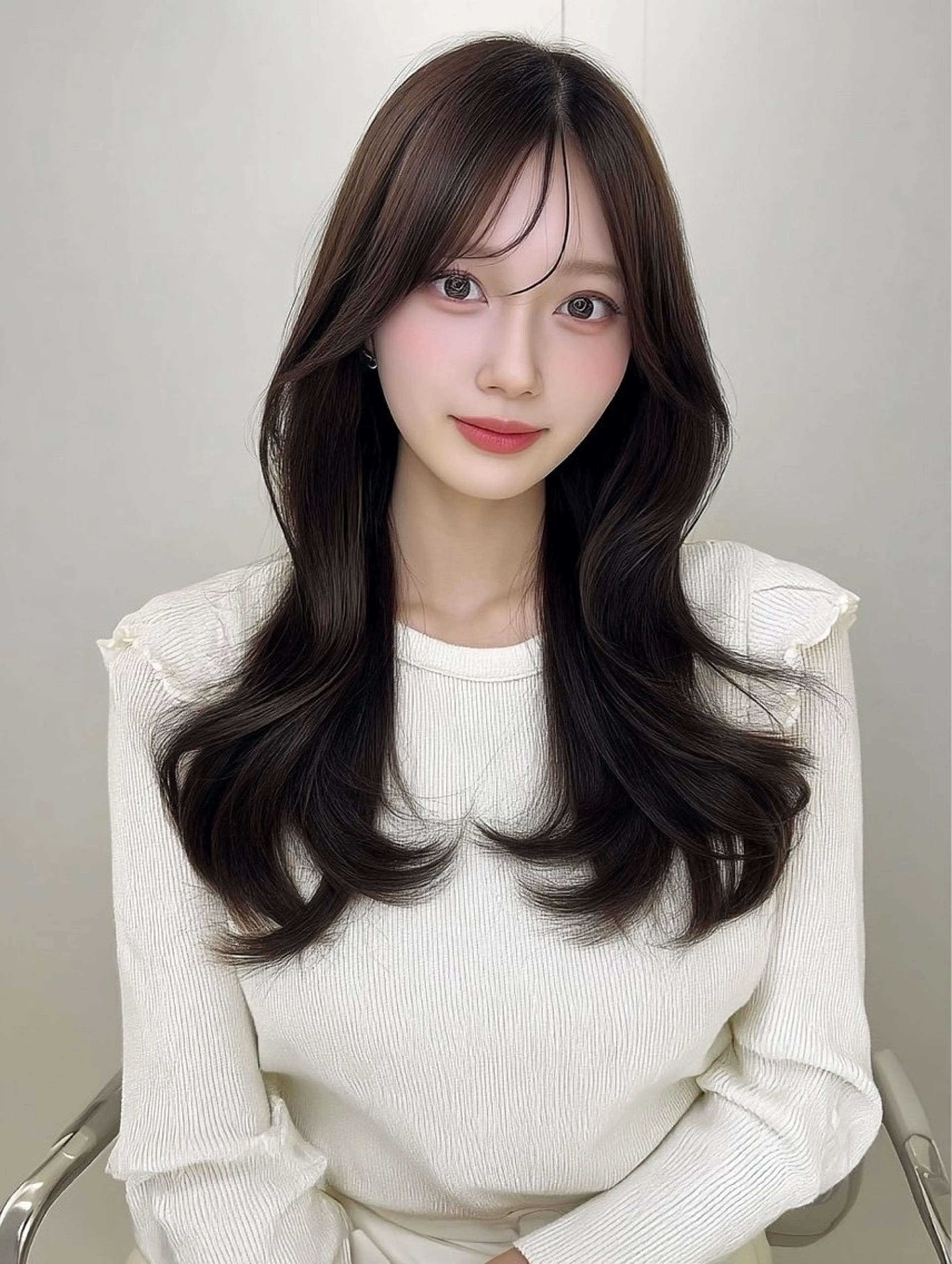 ロング カラー カット ヘアカラー トリートメント 髪質改善/韓国ヘア/ 赤み消し/sahoのヘアスタイル