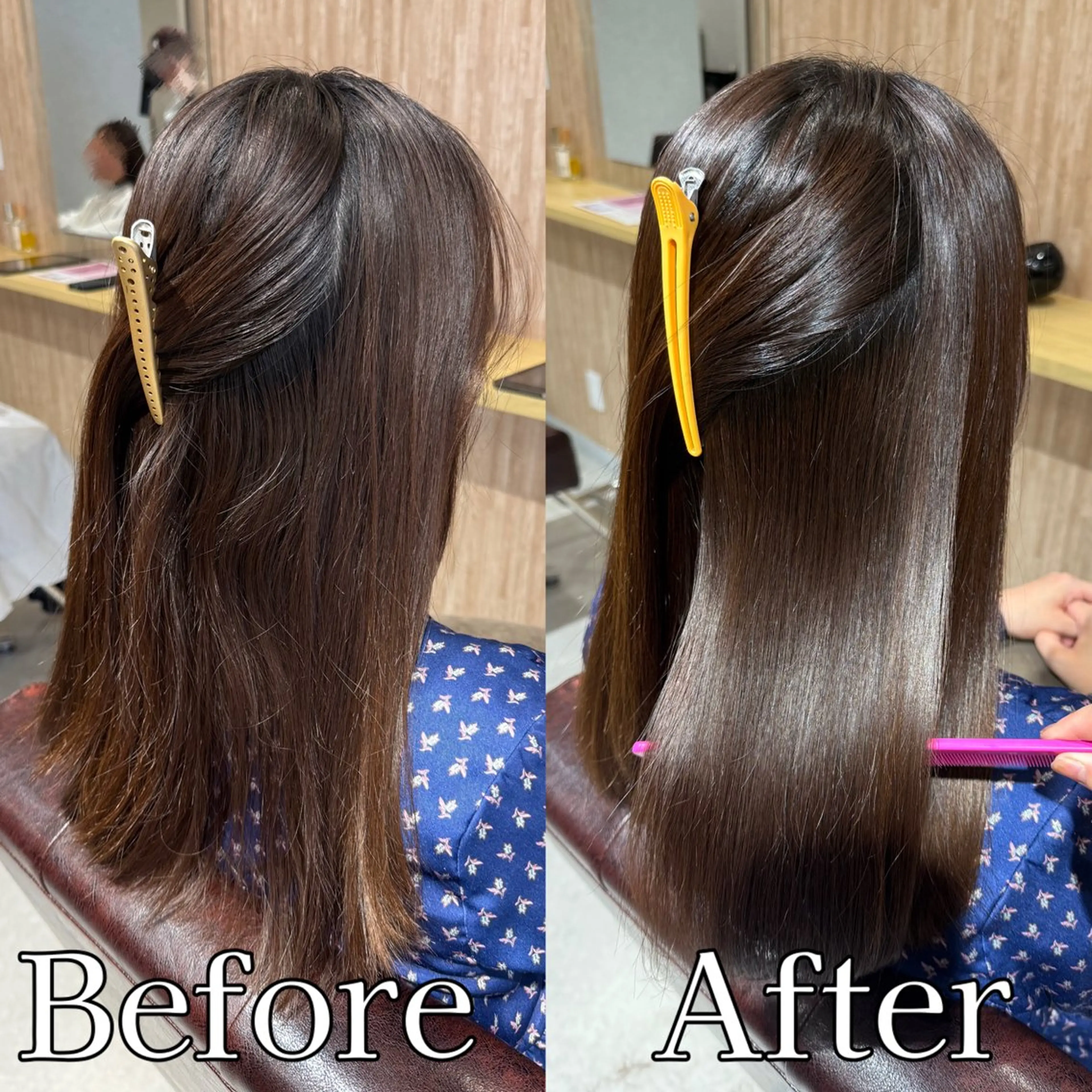 ロング 縮毛矯正 カット 縮毛矯正 トリートメント ヘッドスパ ヘアセット Wカラー/髪質改善/ 艶カラー🩶Sanaのヘアスタイル