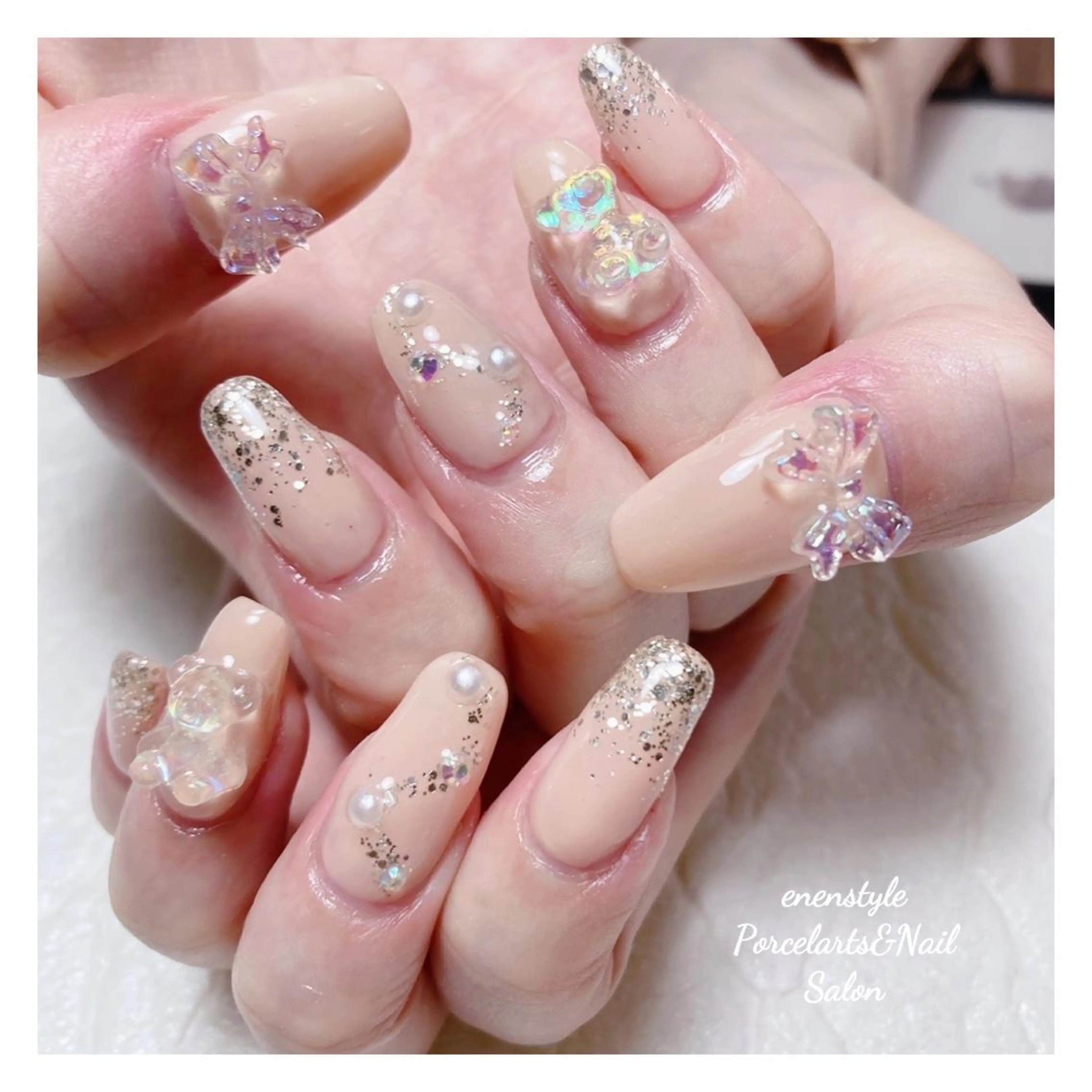 ミディアム ネイル 👑enen style👑のネイルデザイン