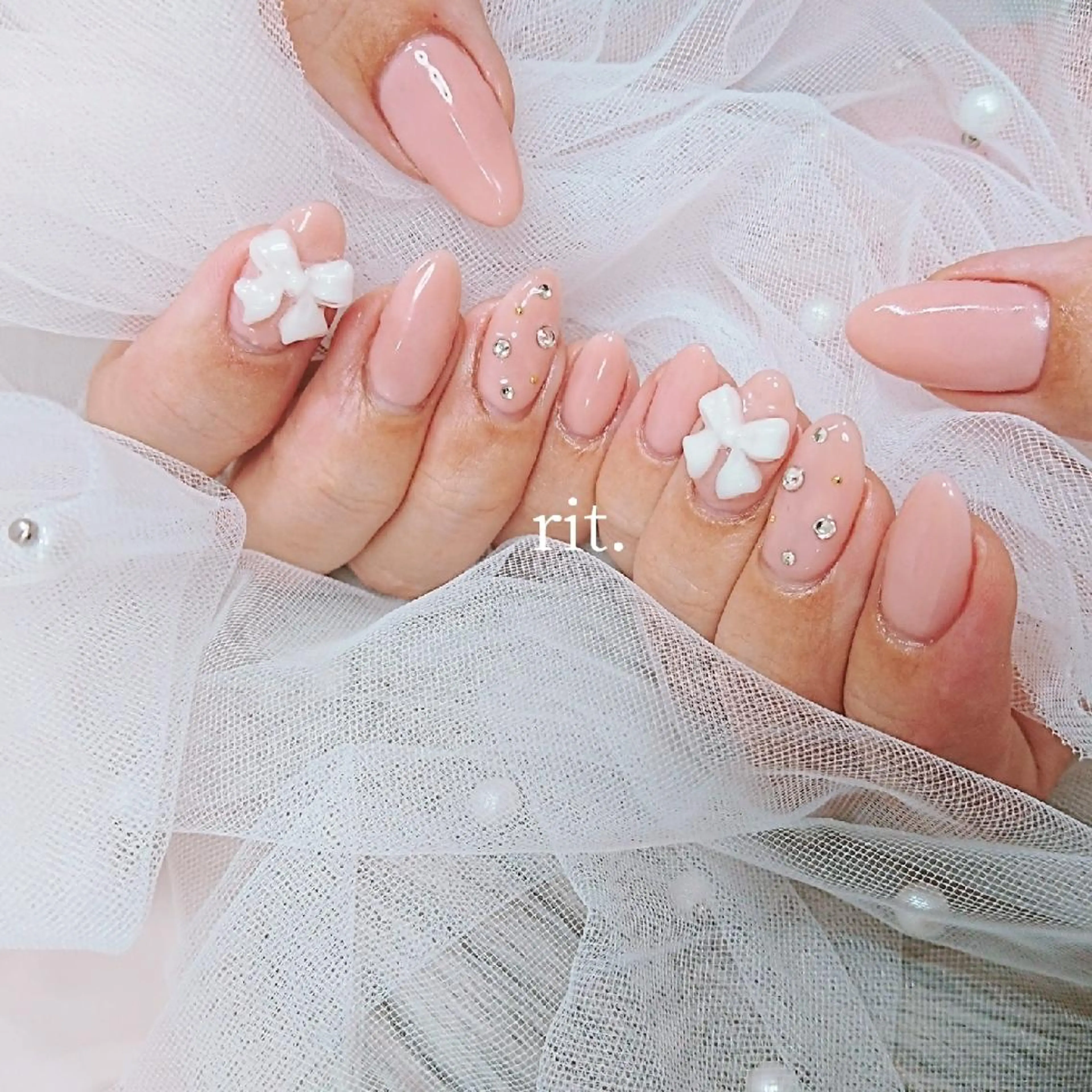 ネイル ガーリー ハンドネイル rit. _リットのネイルデザイン