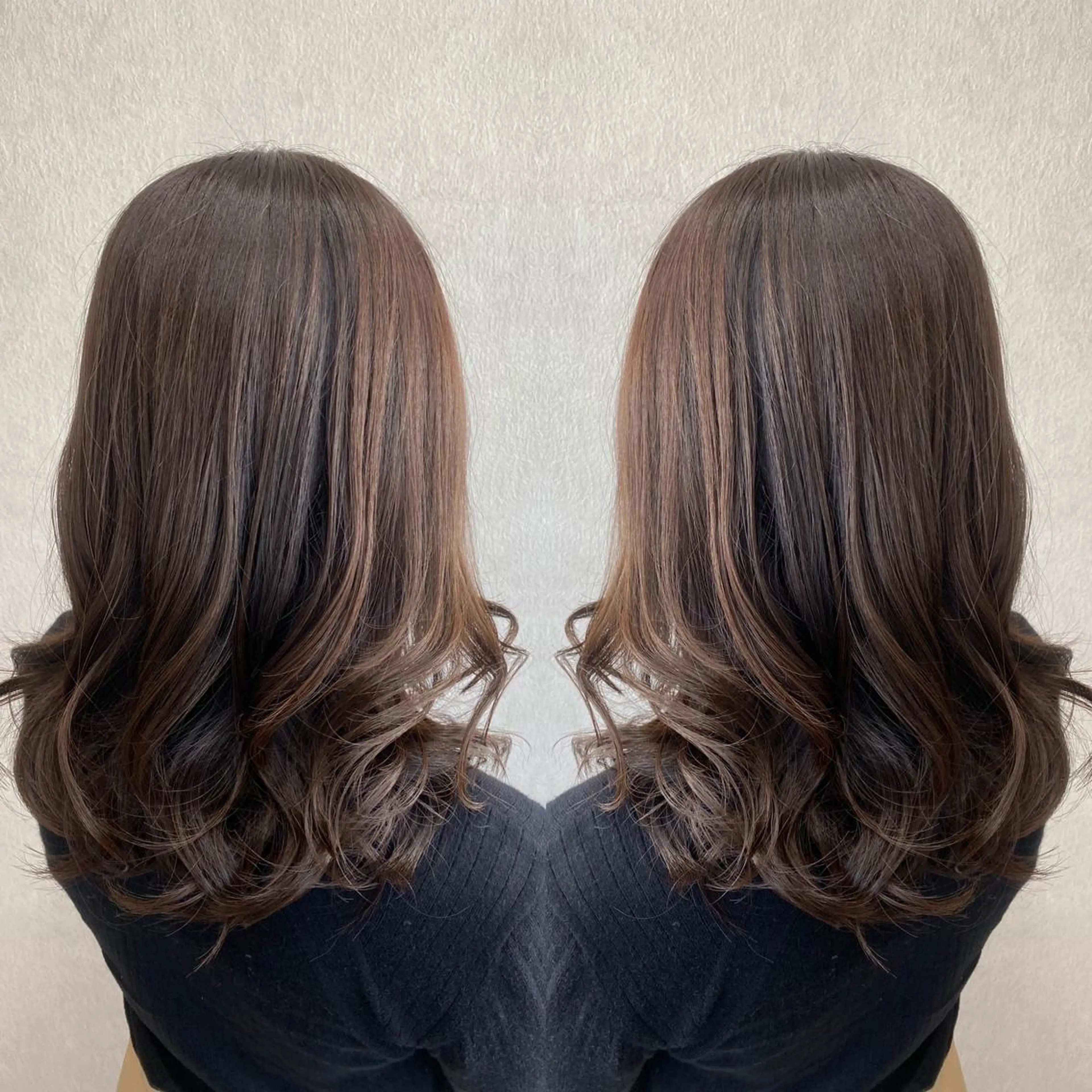 セミロング カラー tocca 💜石田愛結💜のヘアスタイル