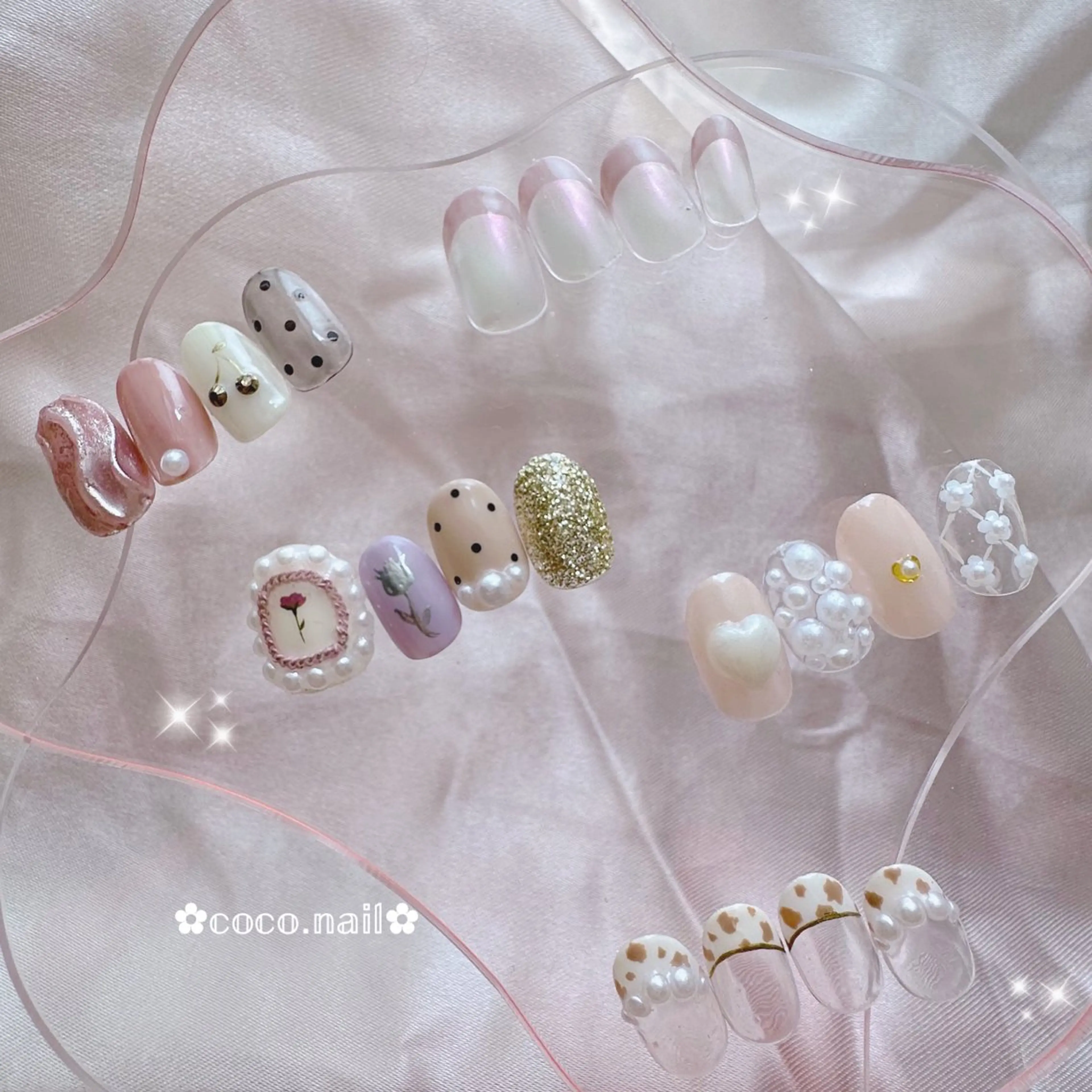 ネイル ハンドネイル lili.nail y2k/長さ出しのネイルデザイン