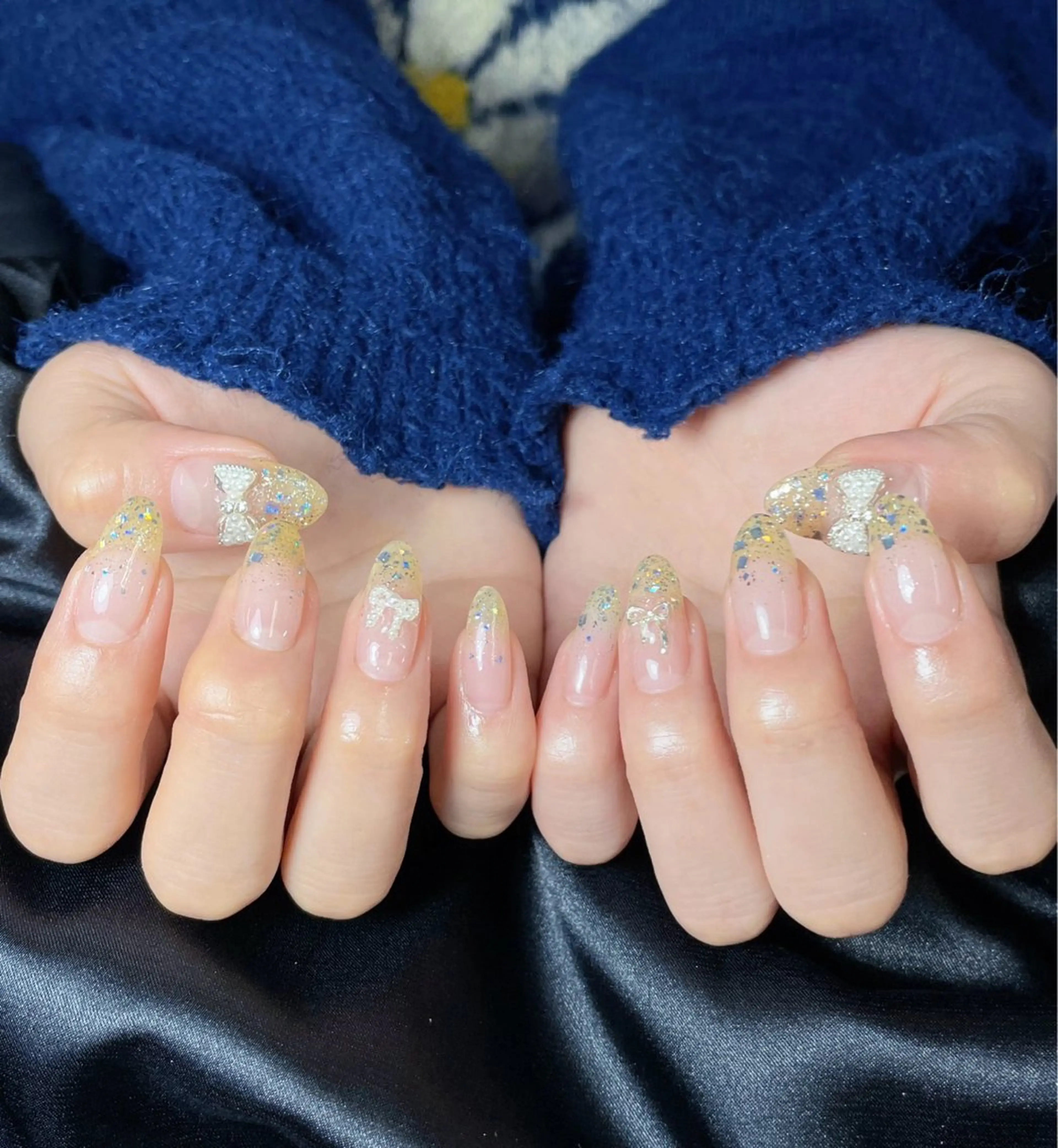 ネイル ブラウン チークネイル 桜ネイル 長さ出し フットネイル ハンドネイル XIINH NAIL SALONのネイルデザイン