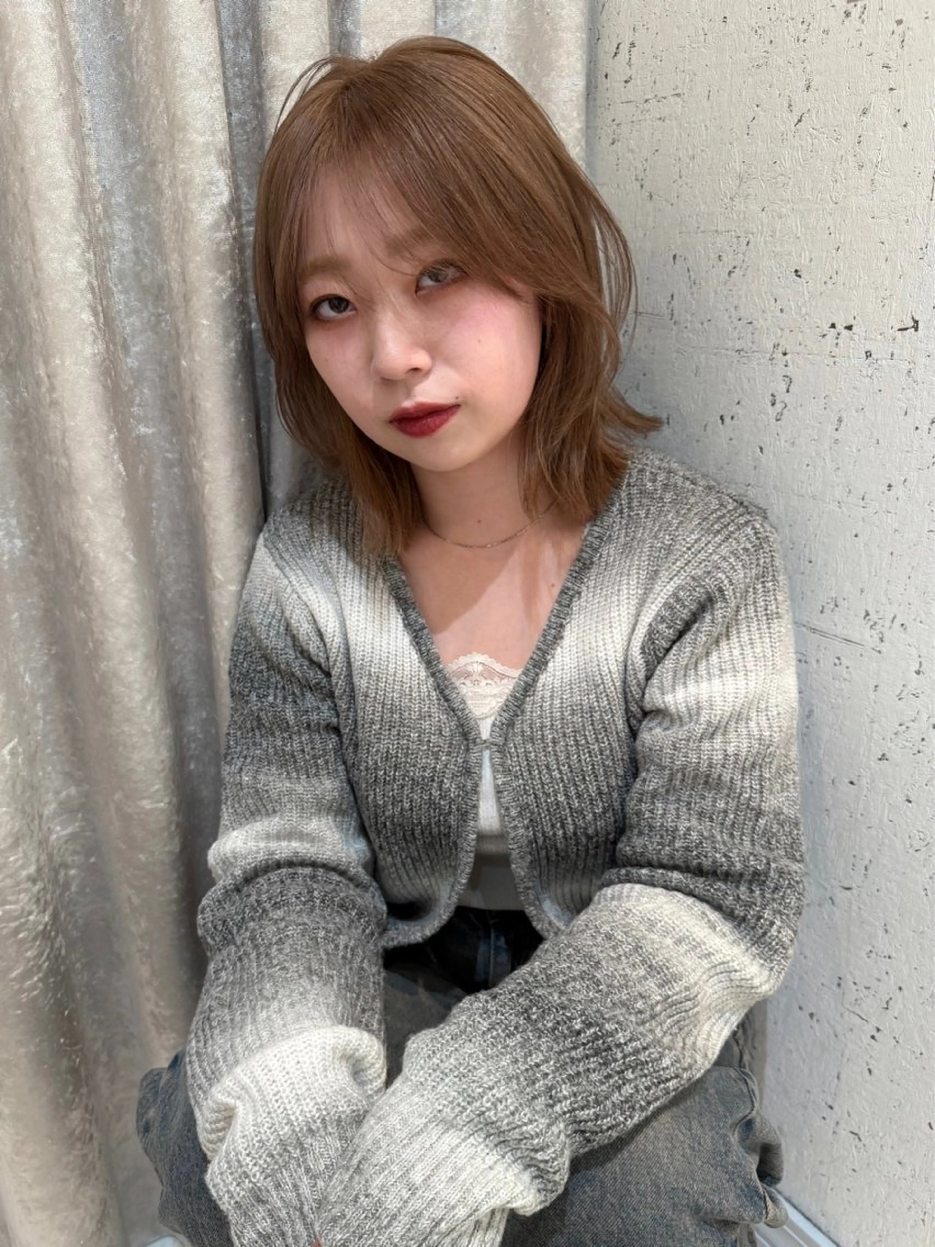 ミディアム カラー 似合わせカット カット ヘアカラー トリートメント mai / linoah˚✧のヘアスタイル