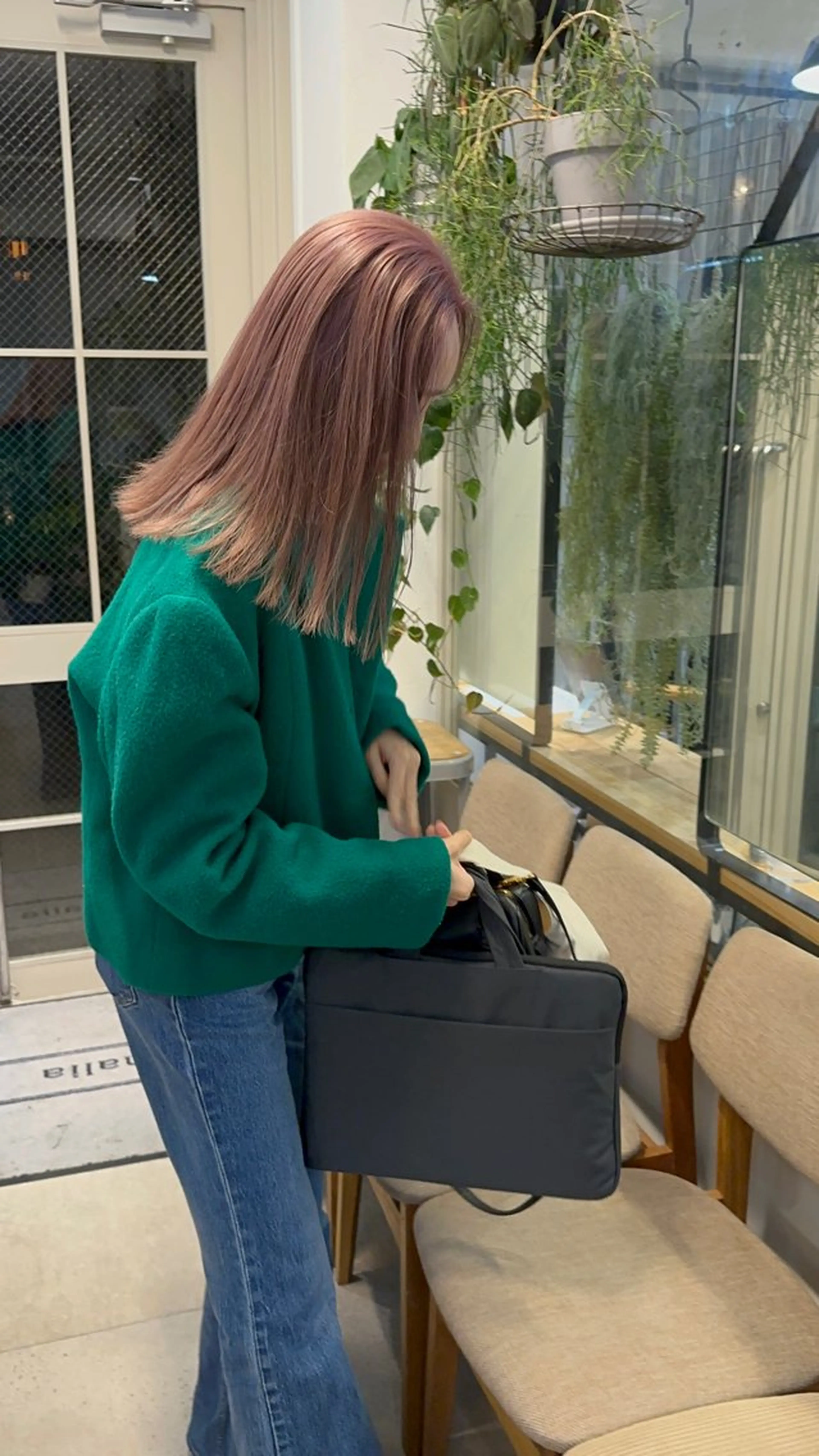 ミディアム カラー ベージュカラー ブリーチ ハイトーンカラー ブリーチなしカラー ピンクカラー REINA☁️透明感 カラー/ぷつっと♡のヘアスタイル