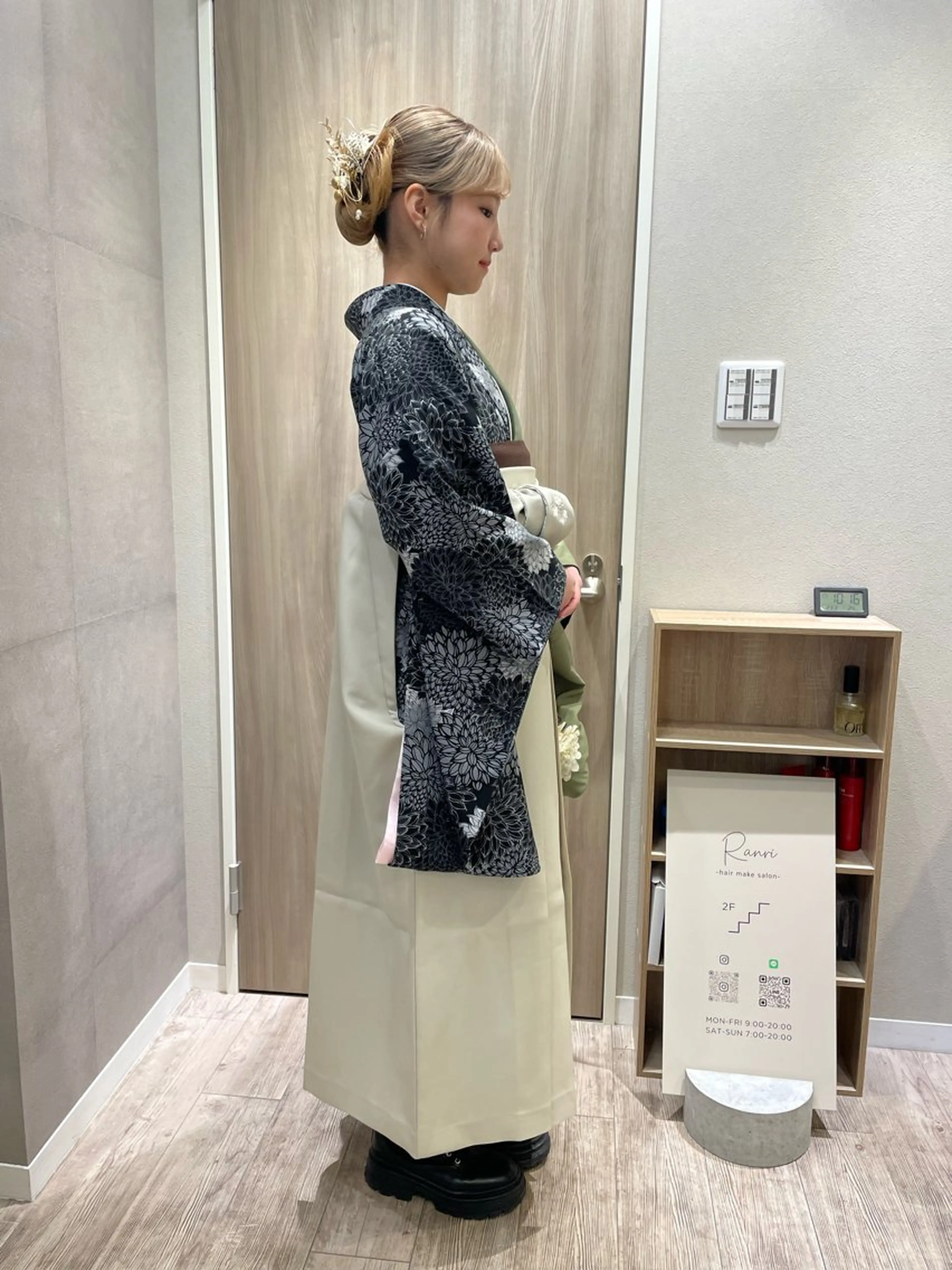 着付け ユ ミのヘアスタイル