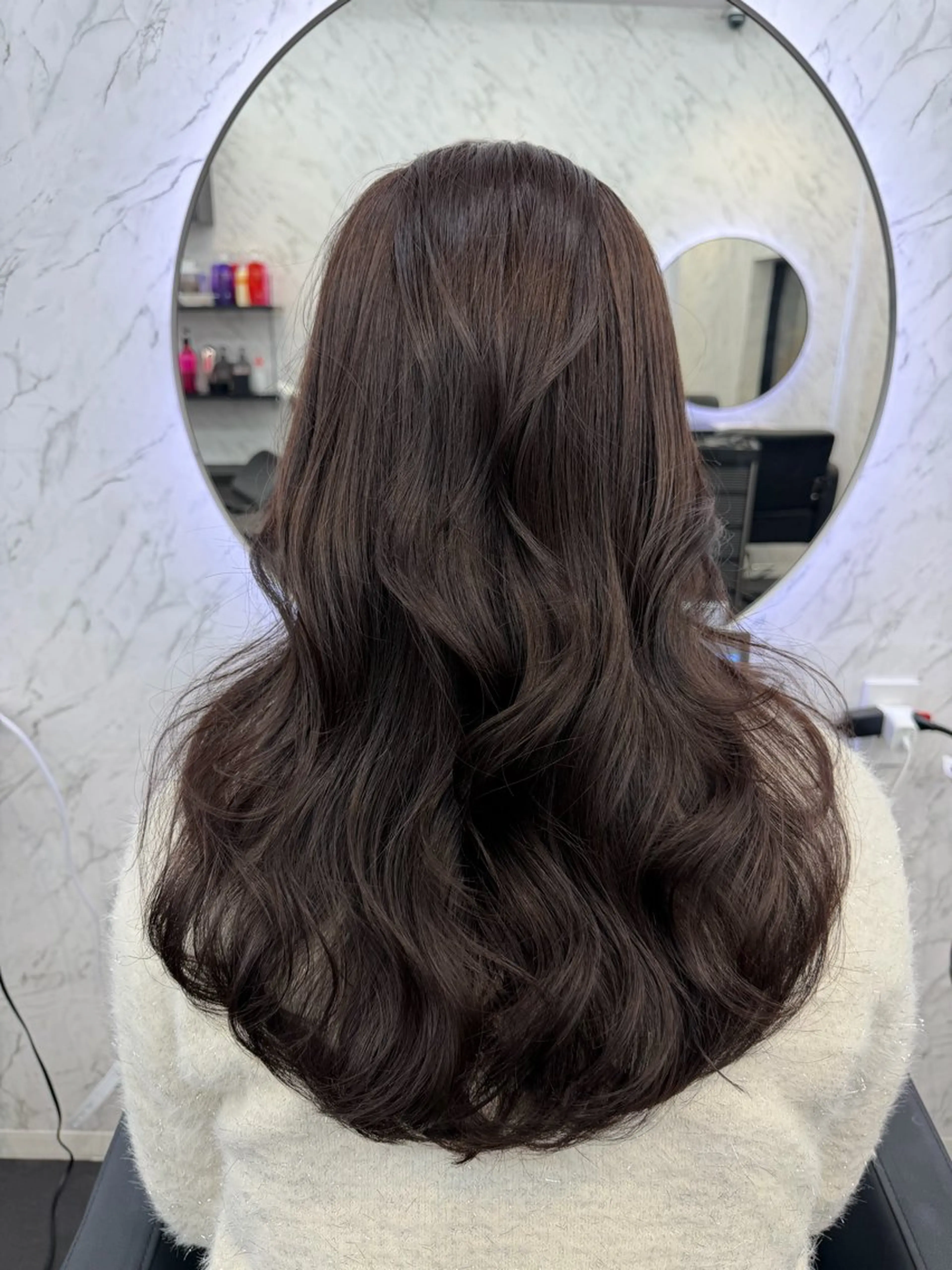 ロング カラー ブラウンカラー ココアブラウン カット ヘアカラー トリートメント 遠藤沙也加 /レイヤーカットのヘアスタイル