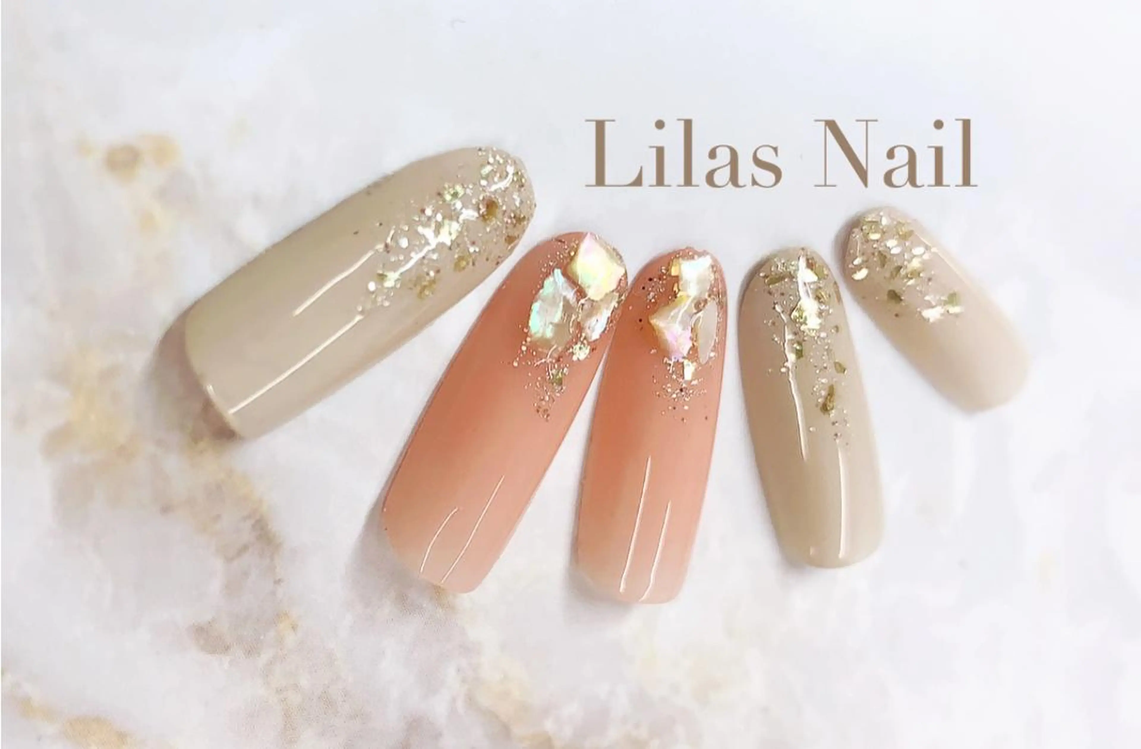 ネイル ジェルネイル グラデーション ハードジェル ロングネイル ニュアンスネイル Lilas Nailのネイルデザイン