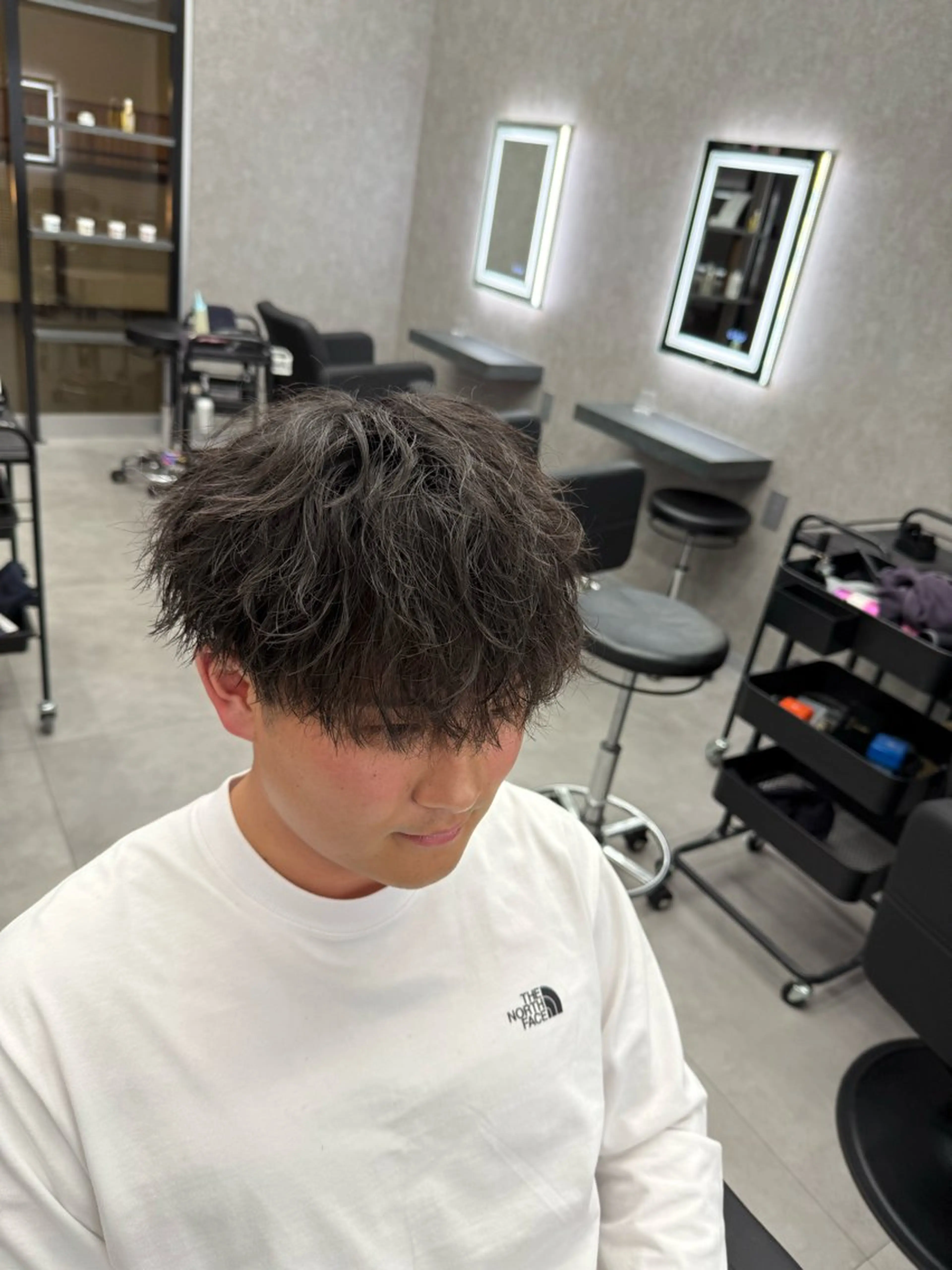 ショート カラー パーマ メンズ カット パーマ メンズ特化 👑YUTAのヘアスタイル