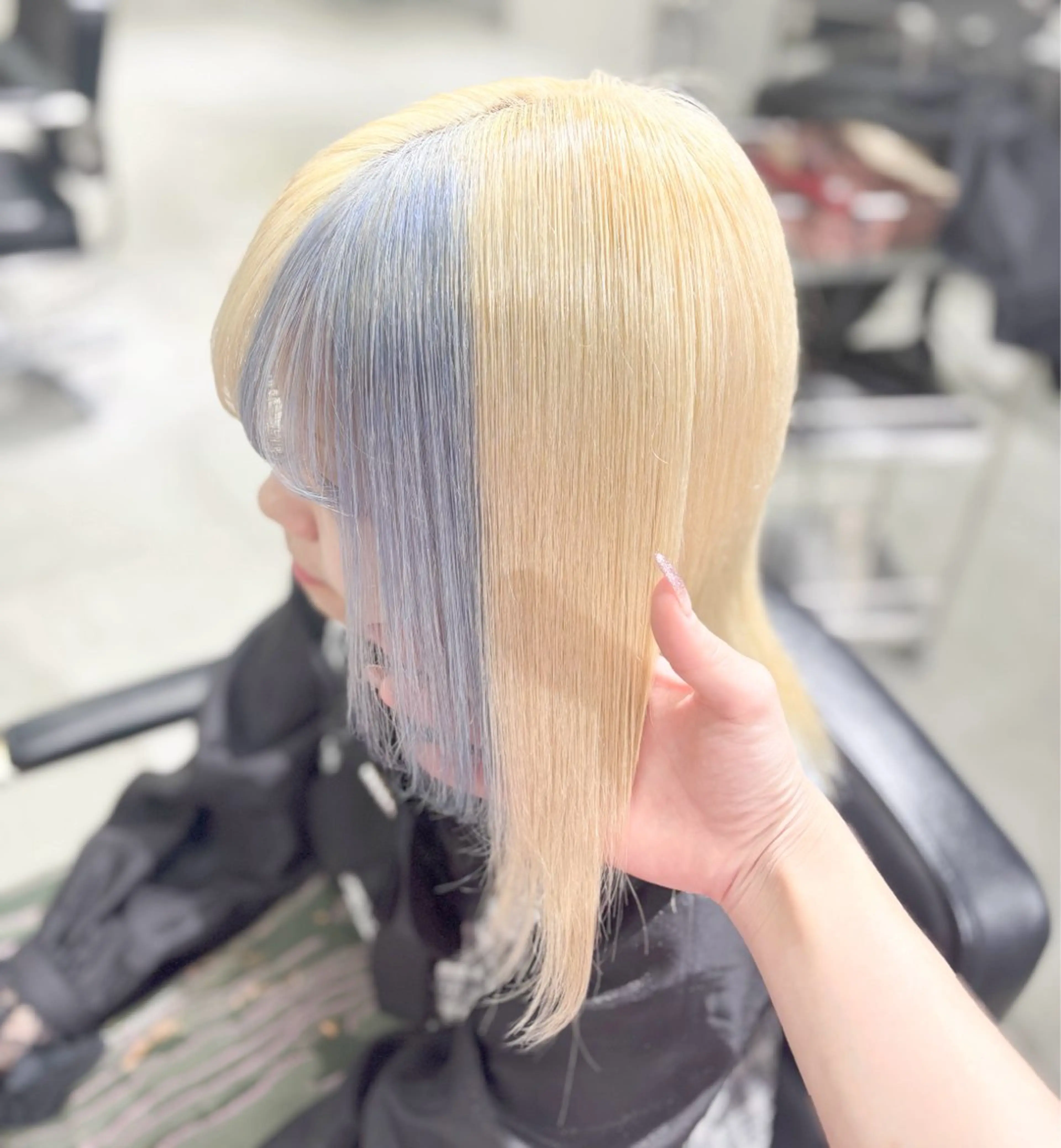 カラー ヘアアレンジ ブリーチ ブロンド ハイトーンカラー ヘアカラー トリートメント 艶髪ハイトーン/ ブロンド/Nagiのヘアスタイル