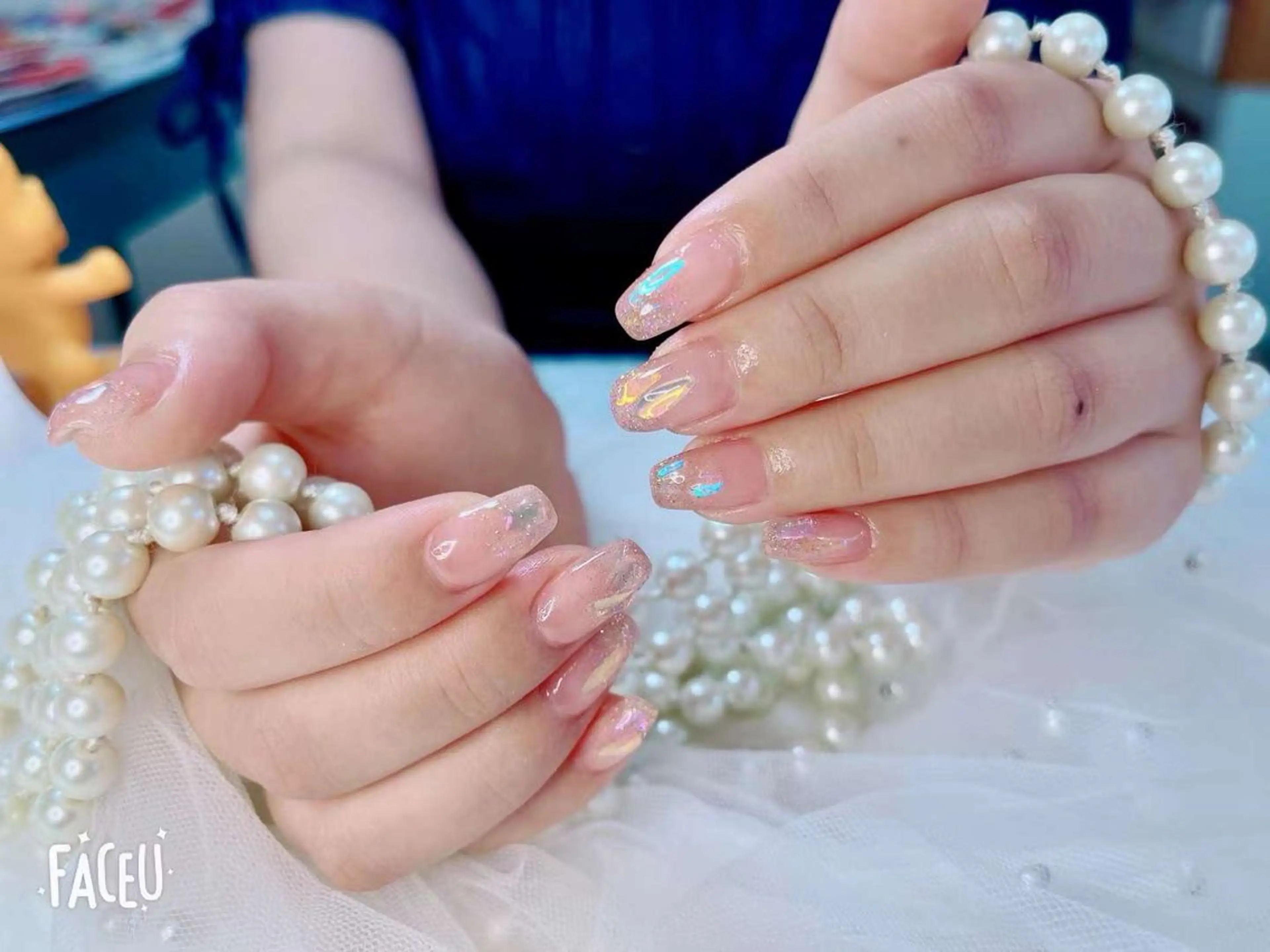 ネイル ネイルサロンAiri 長さ出し·シンプルのネイルデザイン