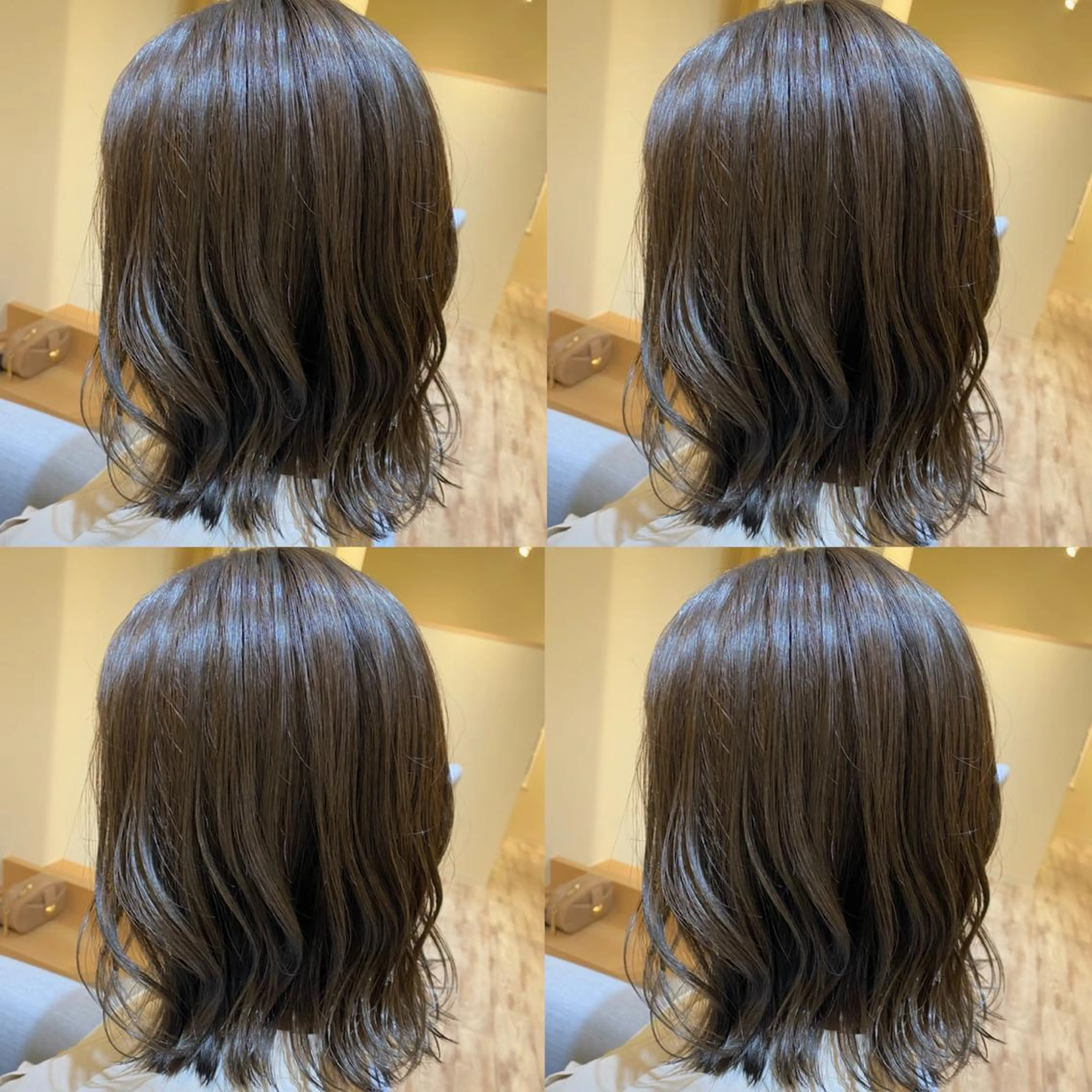 ミディアム カラー 金島 青のヘアスタイル