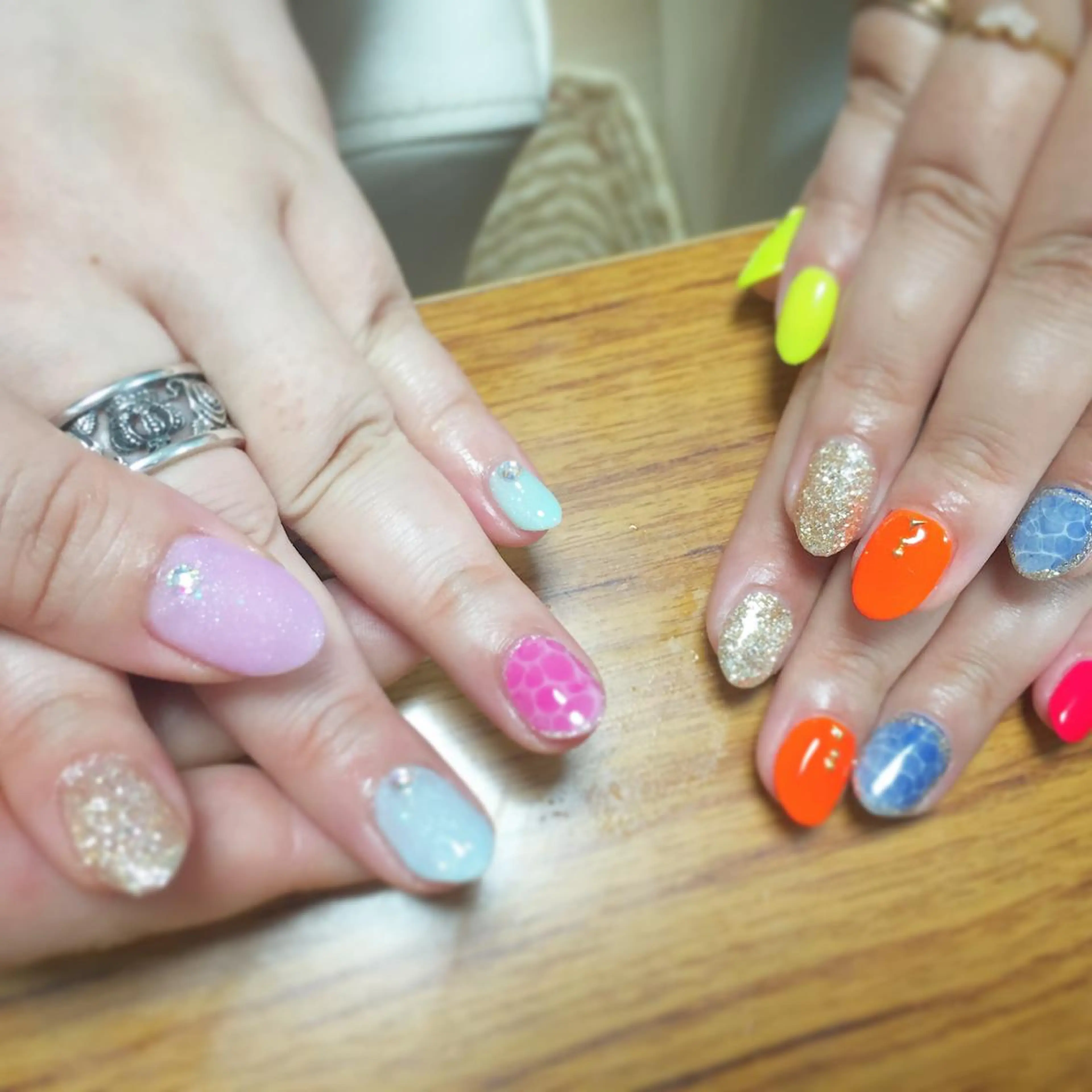 ネイル おそろいネイル S HARUKAのネイルデザイン