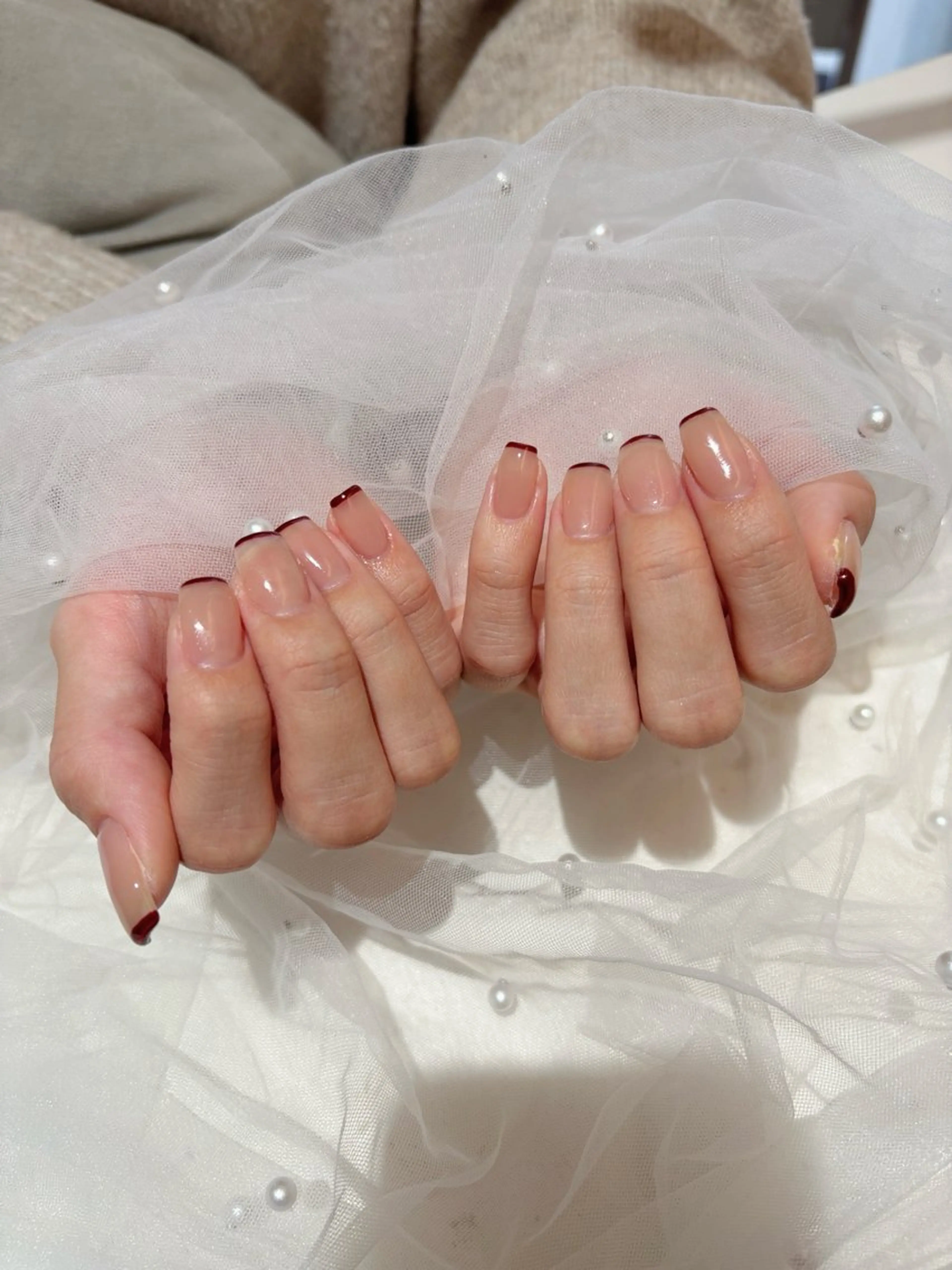 ネイル フレンチネイル ハンドネイル マグネット/心斎橋 LoLo.カレラのネイルデザイン