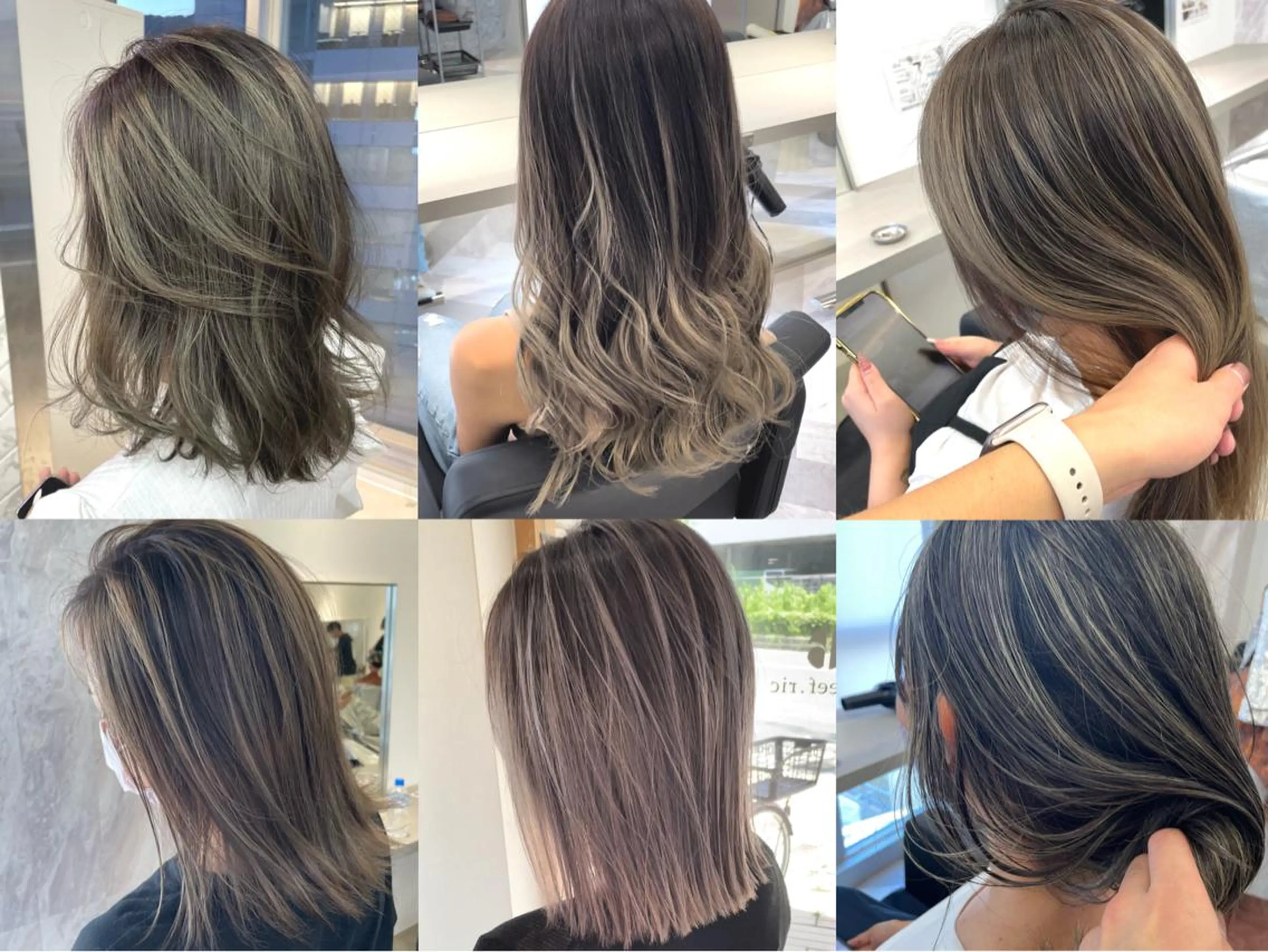 ミディアム カラー ヘアアレンジ バレイヤージュ ハイライトカラー ハイライト レイヤーカット ヘアカラー トリートメント 🎗秋山勇/ GEAR.代表のヘアスタイル