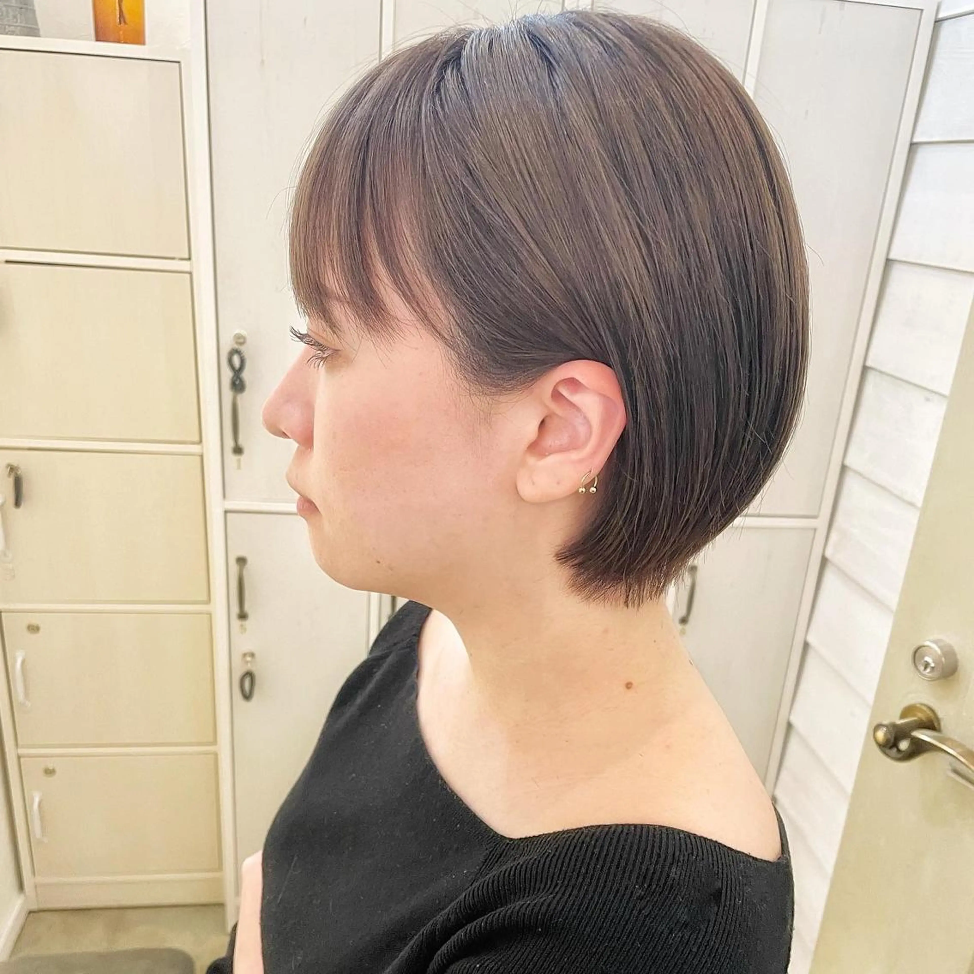 ショート カラー ショートボブ ハンサムショート ブリーチ ブリーチなしカラー ボブ カット トリートメント newline銀座所属・👑銀座ショート/ 絶壁補正/金子涼👑のヘアスタイル