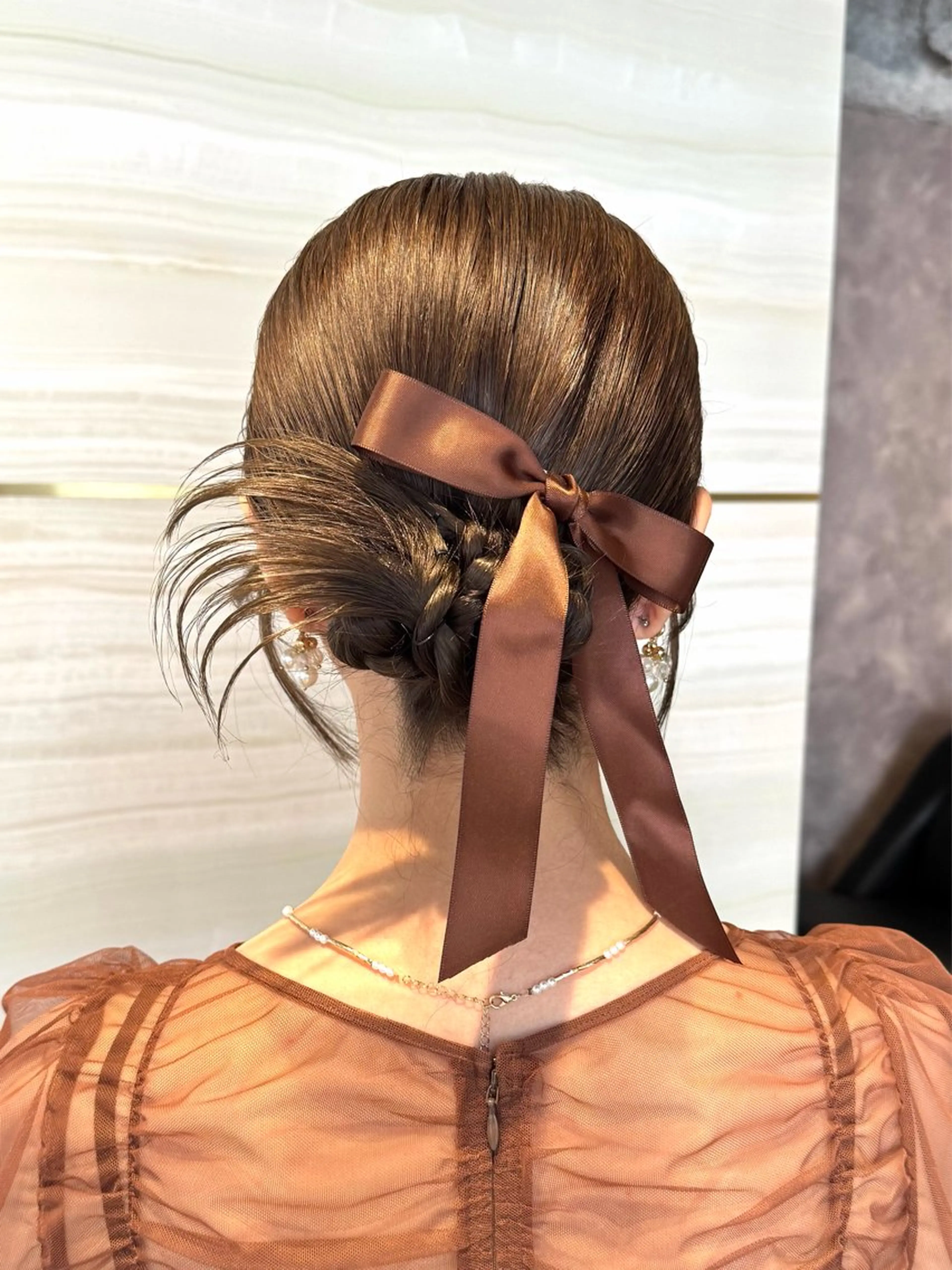セミロング ヘアアレンジ ヘアセット 🩶鈴木茉奈🩶艶髪 /透明感/暖色カラーのヘアスタイル