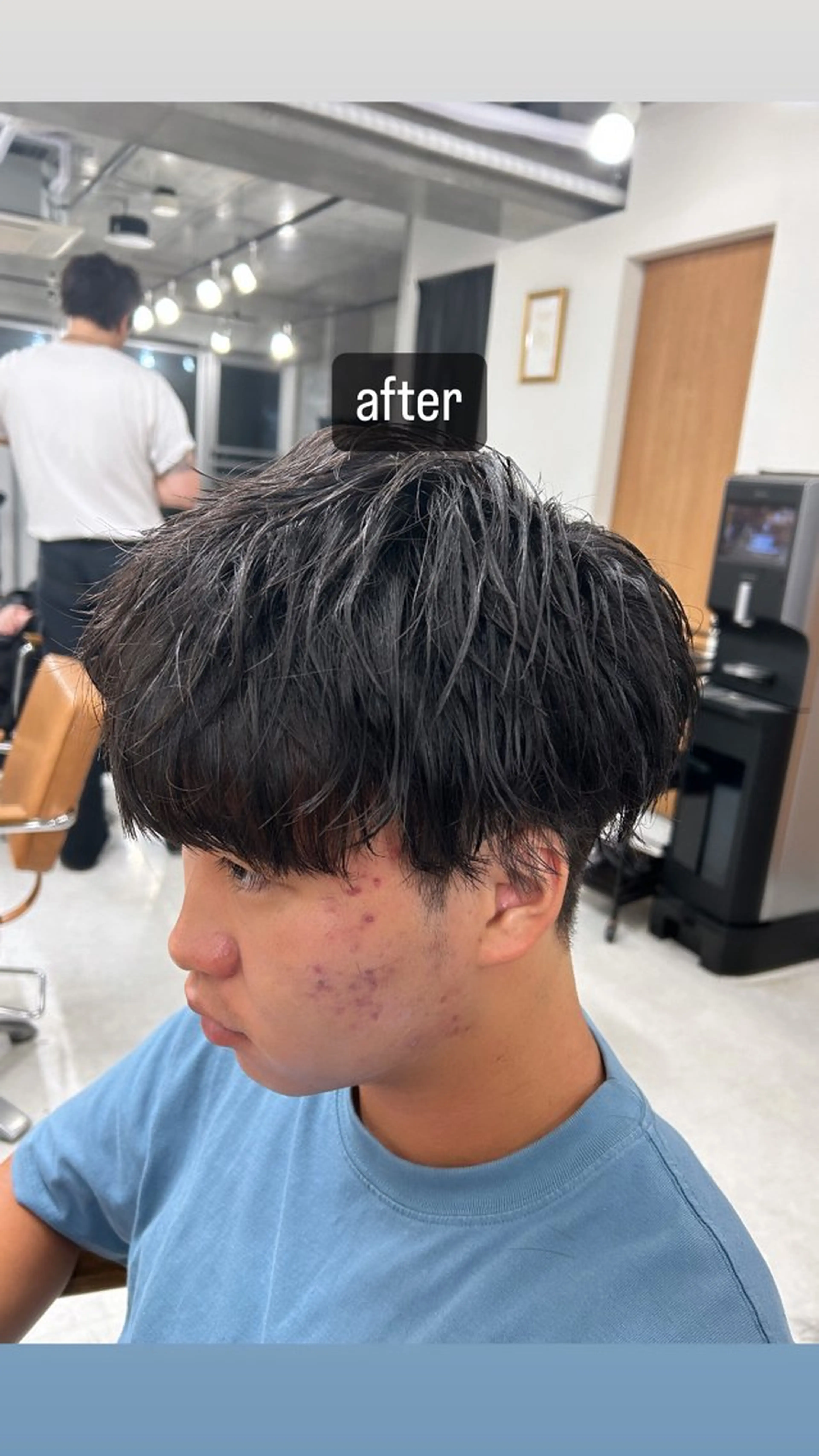 メンズ カット トリートメント ヘッドスパ ヘアセット カズキ🌼曲がる 縮毛矯正のヘアスタイル