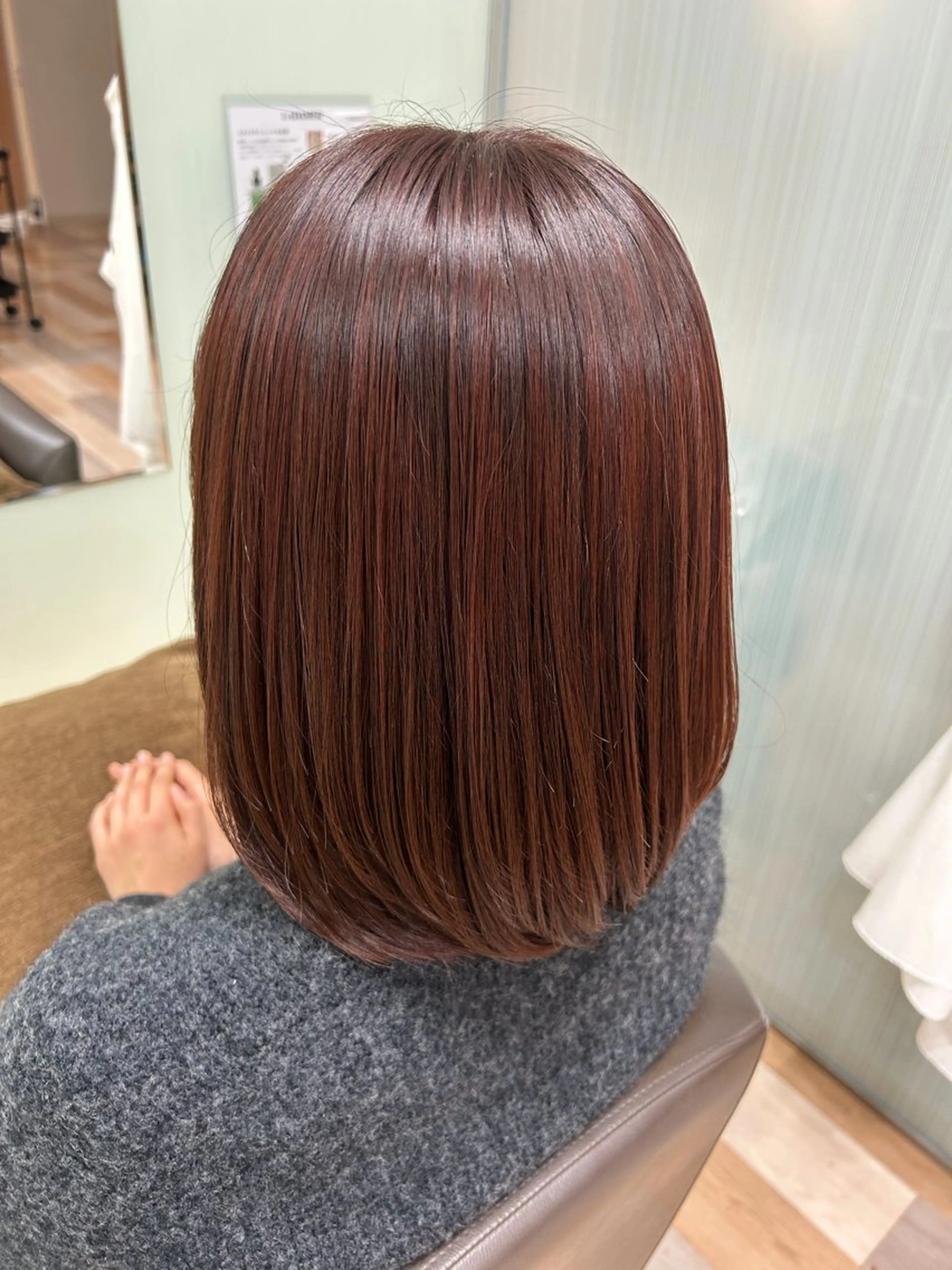 ミディアム ピンクブラウン ヘアカラー カット⚡️カラー🫧 募集中/愛海のヘアスタイル