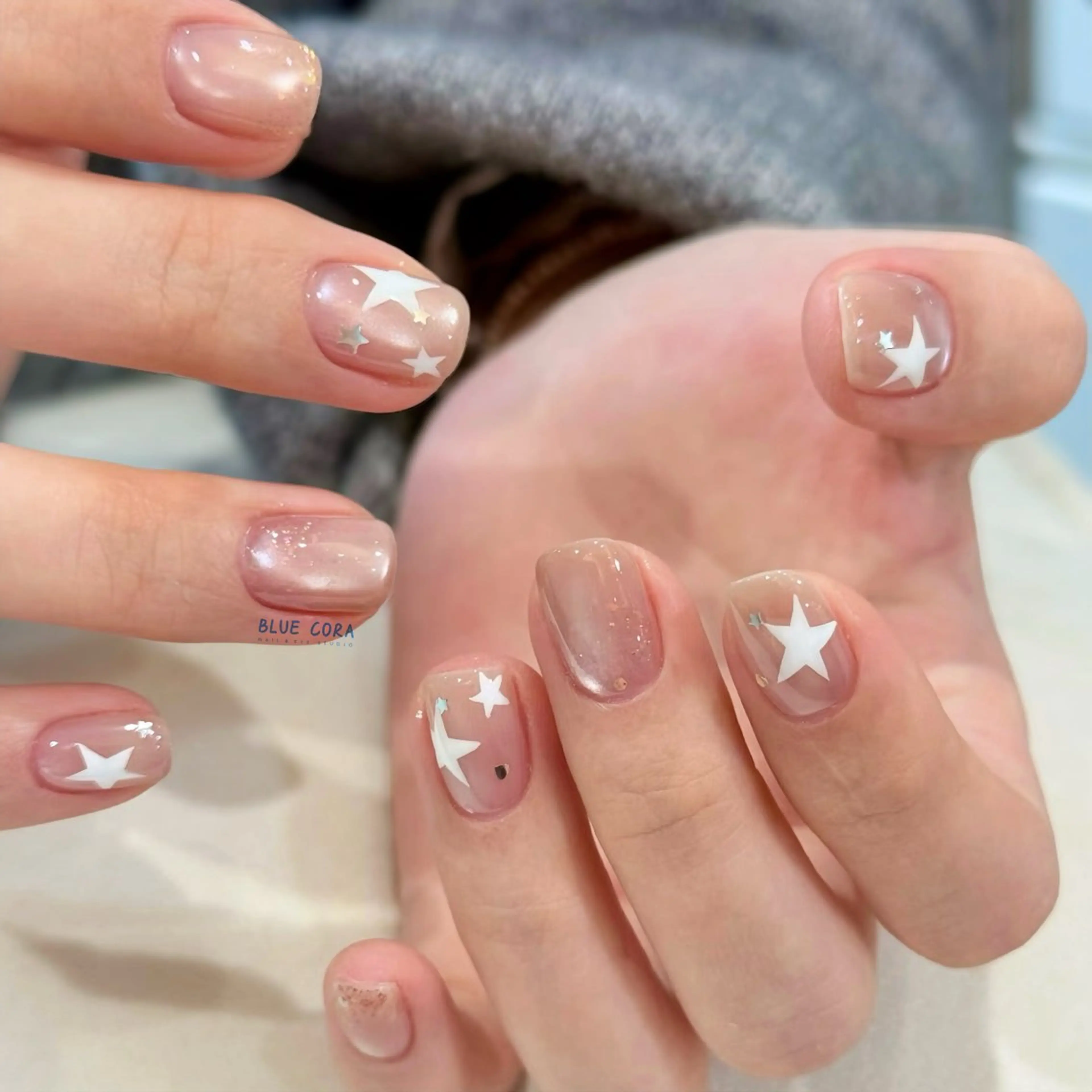 ネイル マグネットネイル ハンドネイル ハンドケア BLUE CORAのネイルデザイン