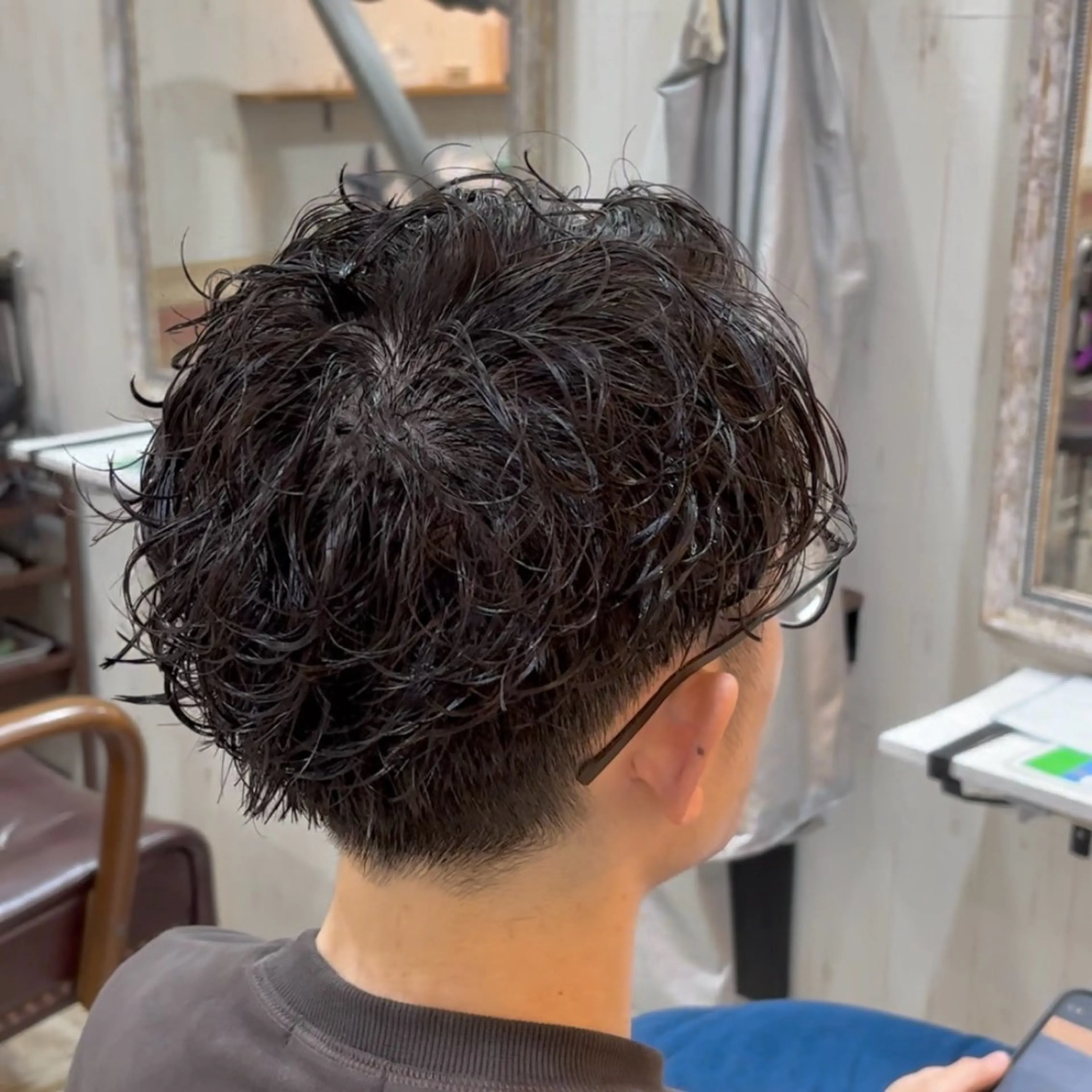 ショート パーマ メンズ メンズパーマ カット パーマ 💥桜木町メンズ専門 💥ルキのヘアスタイル