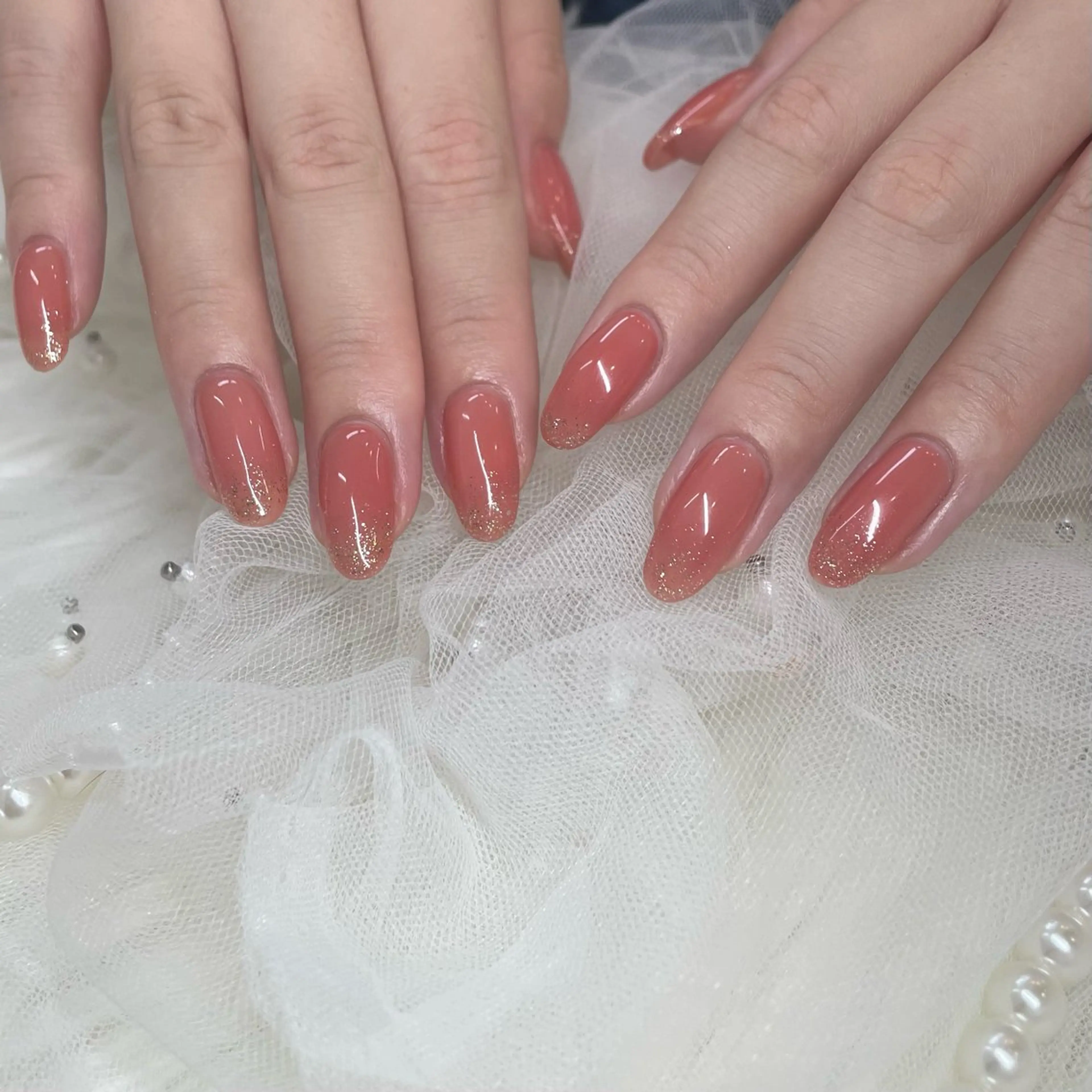 ネイル アートネイル ラメ(グリッター) ハンドネイル Blue daisy所属・Blue daisy 栄本店のネイルデザイン