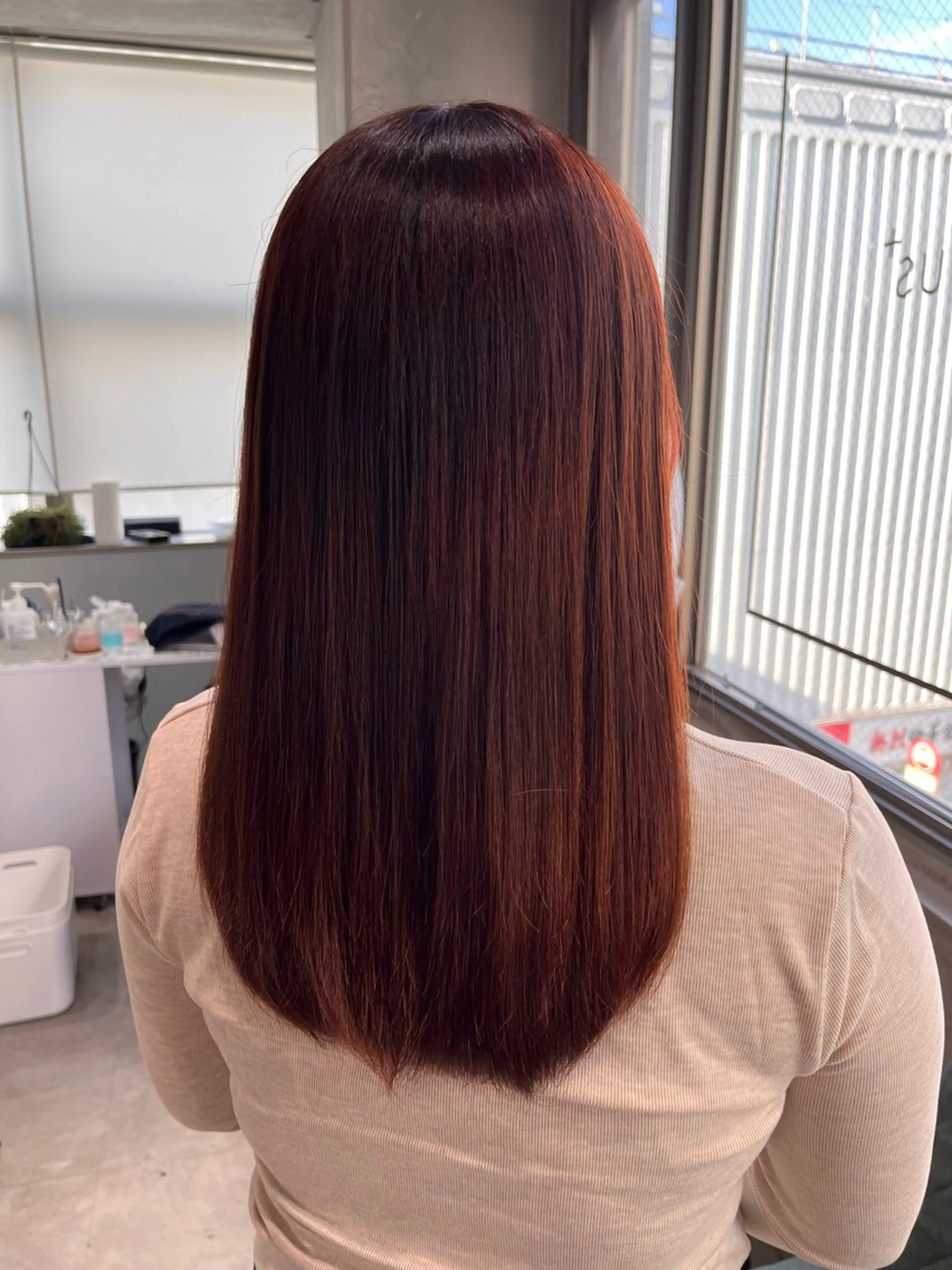 ミディアム ｵﾀｸ美容師🛍/ 酸性ストレート/艶髪のヘアスタイル