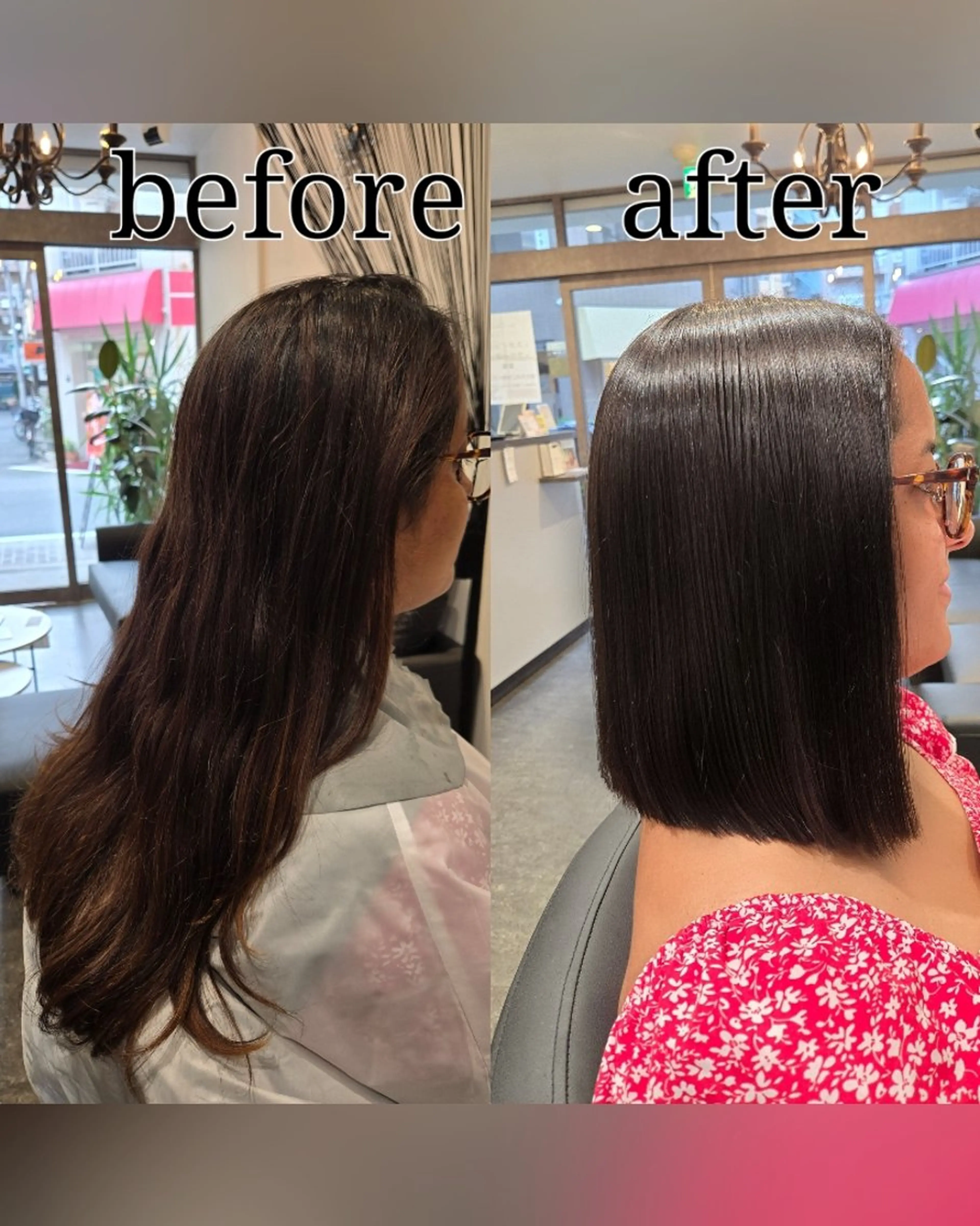 ミディアム カット ヘアカラー LEE HANAのヘアスタイル