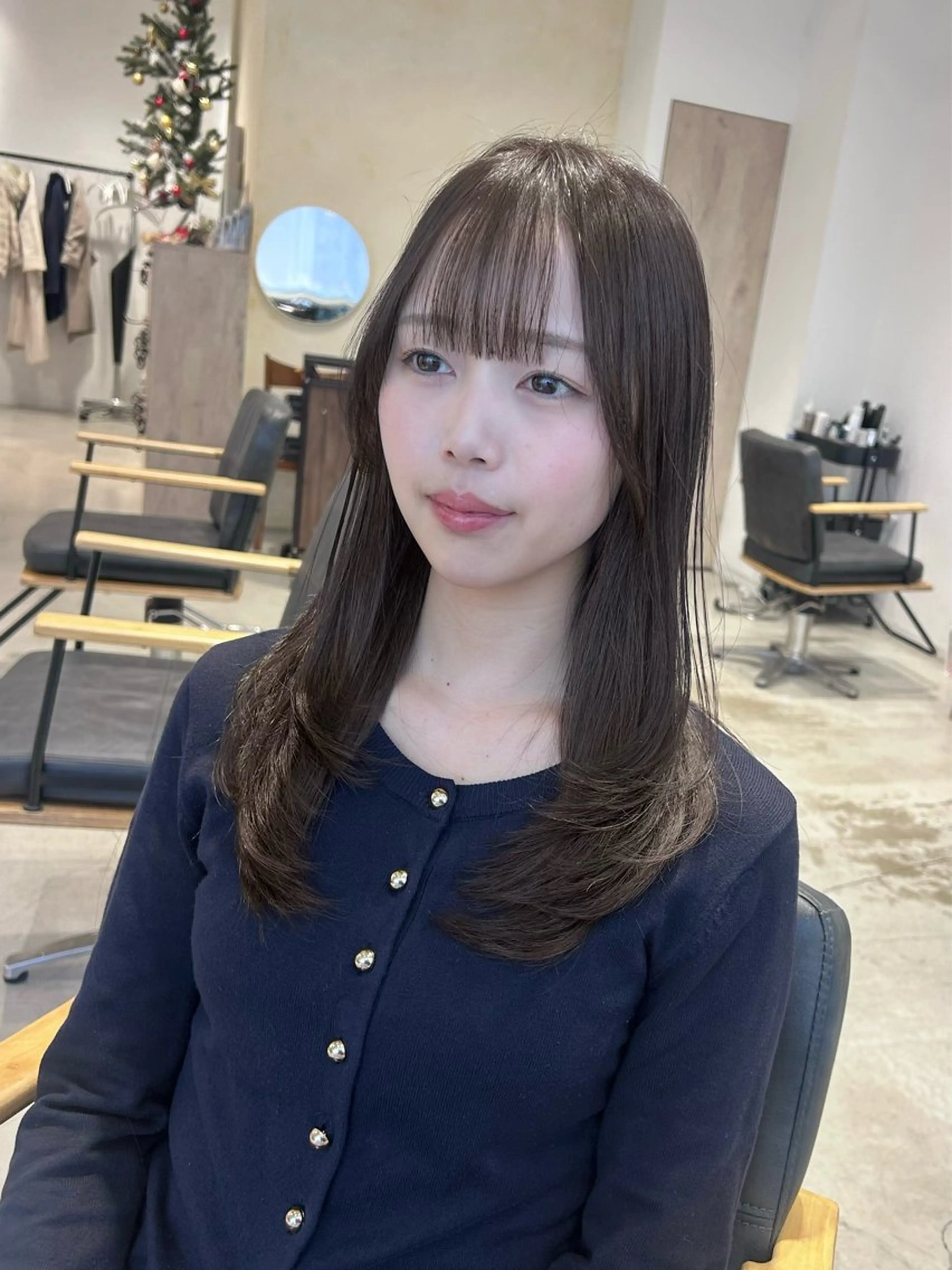 セミロング カラー カット ヘアカラー トリートメント ブリーチなしWカラー ／レイヤー🎀マリノのヘアスタイル