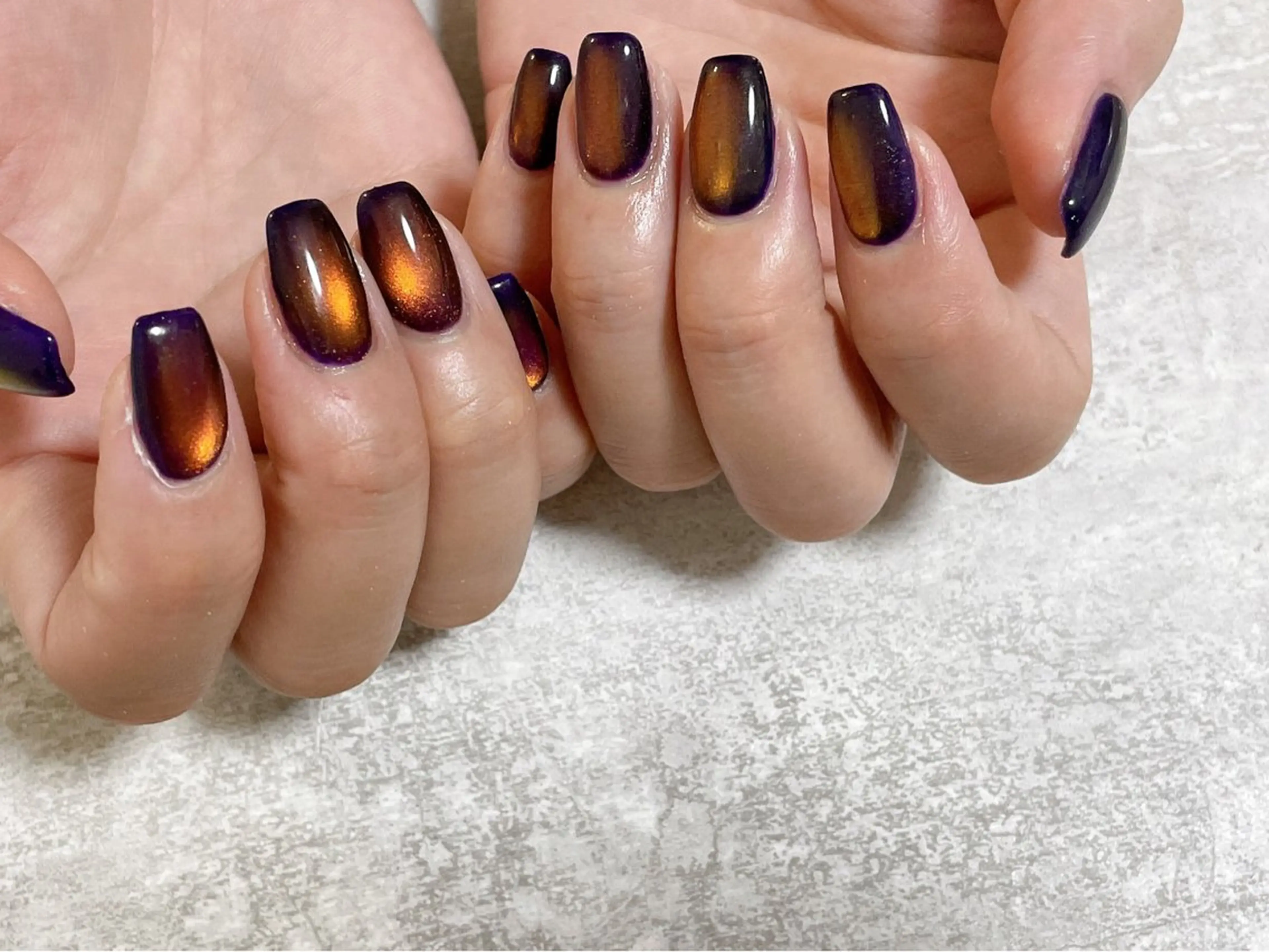 ネイル オーロラネイル ブルー フットネイル フレンチネイル ジェルネイル kiki nail たまプラーザのネイルデザイン