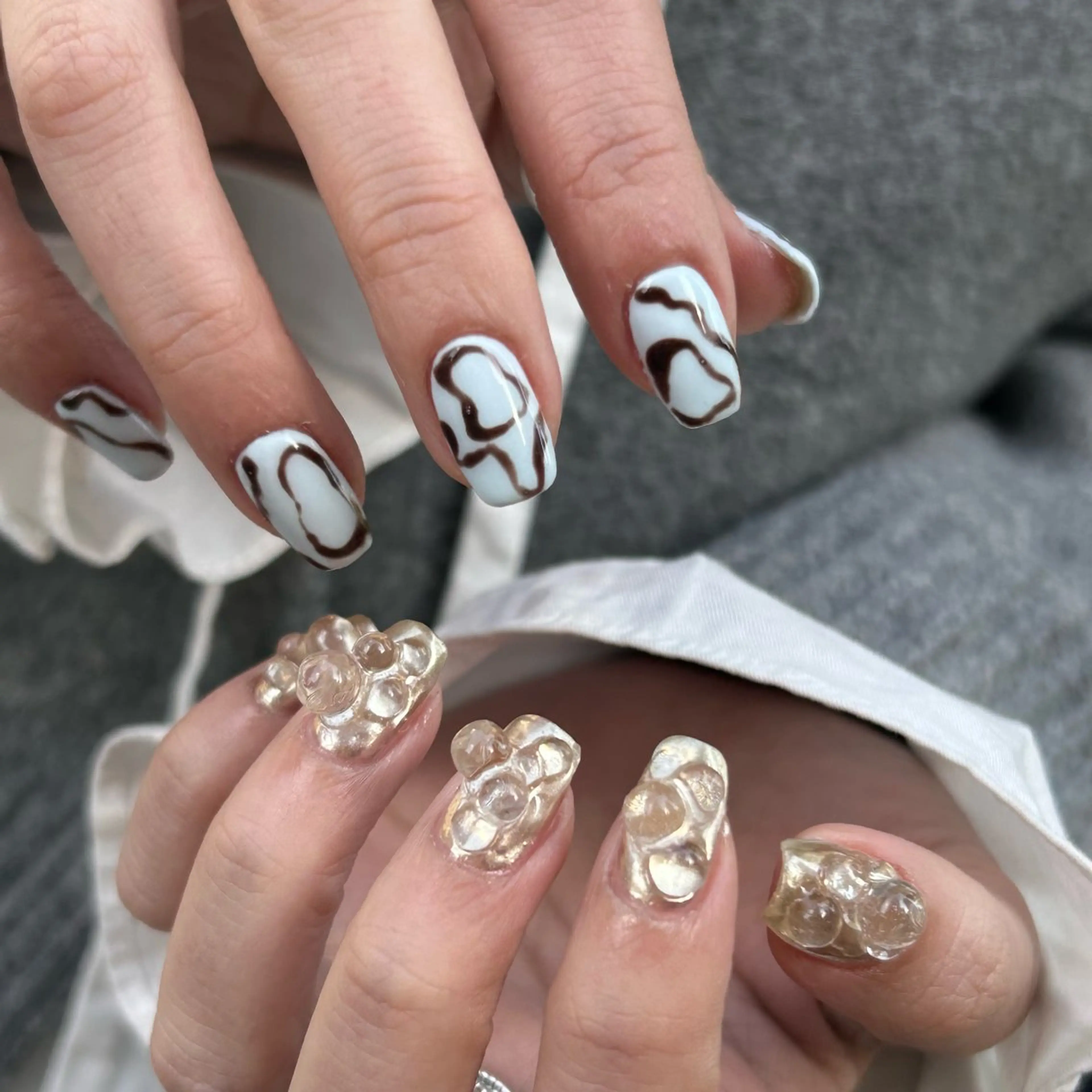 ネイル カジュアル 持ち込み ニュアンスネイル シンプルネイル Jr.nailist ayaのネイルデザイン