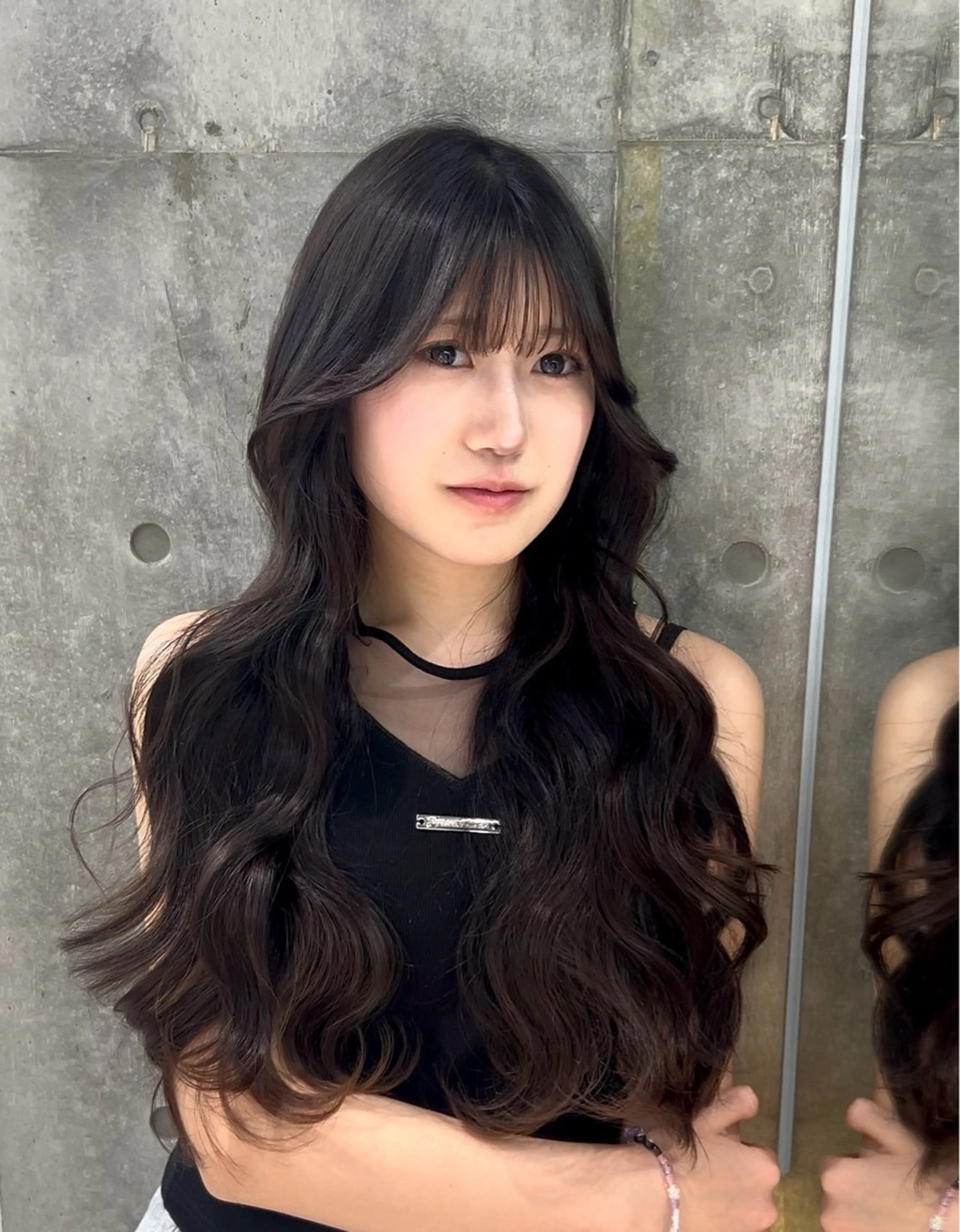 ロング ピンクラベンダー レイヤーカット ヘアカラー 🎀透明感カラー shizuka🎀のヘアスタイル