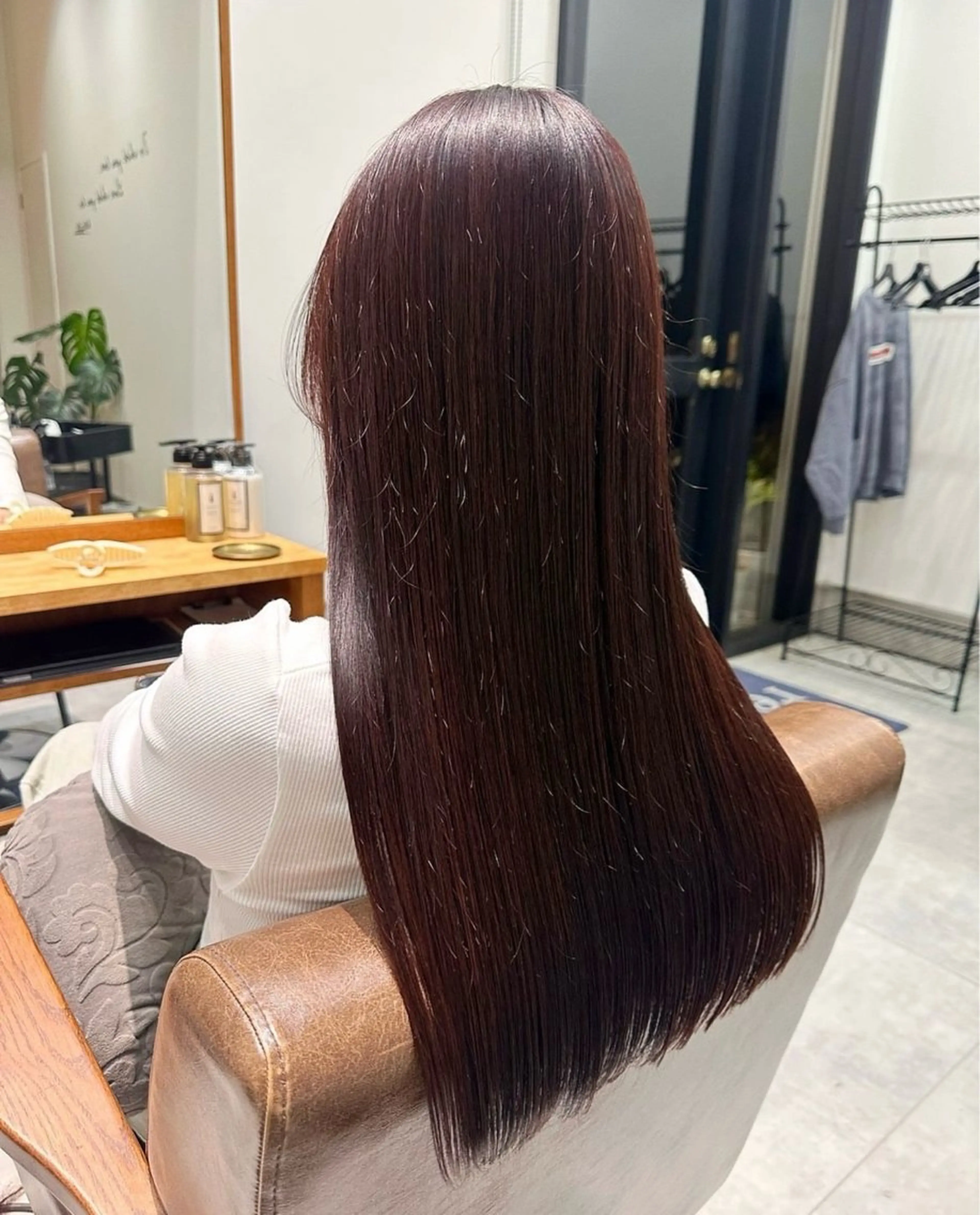 ロング カラー ブラウンカラー ピンクカラー ピンクブラウン トリートメント ヘアカラー トリートメント 黒阪 なみのヘアスタイル