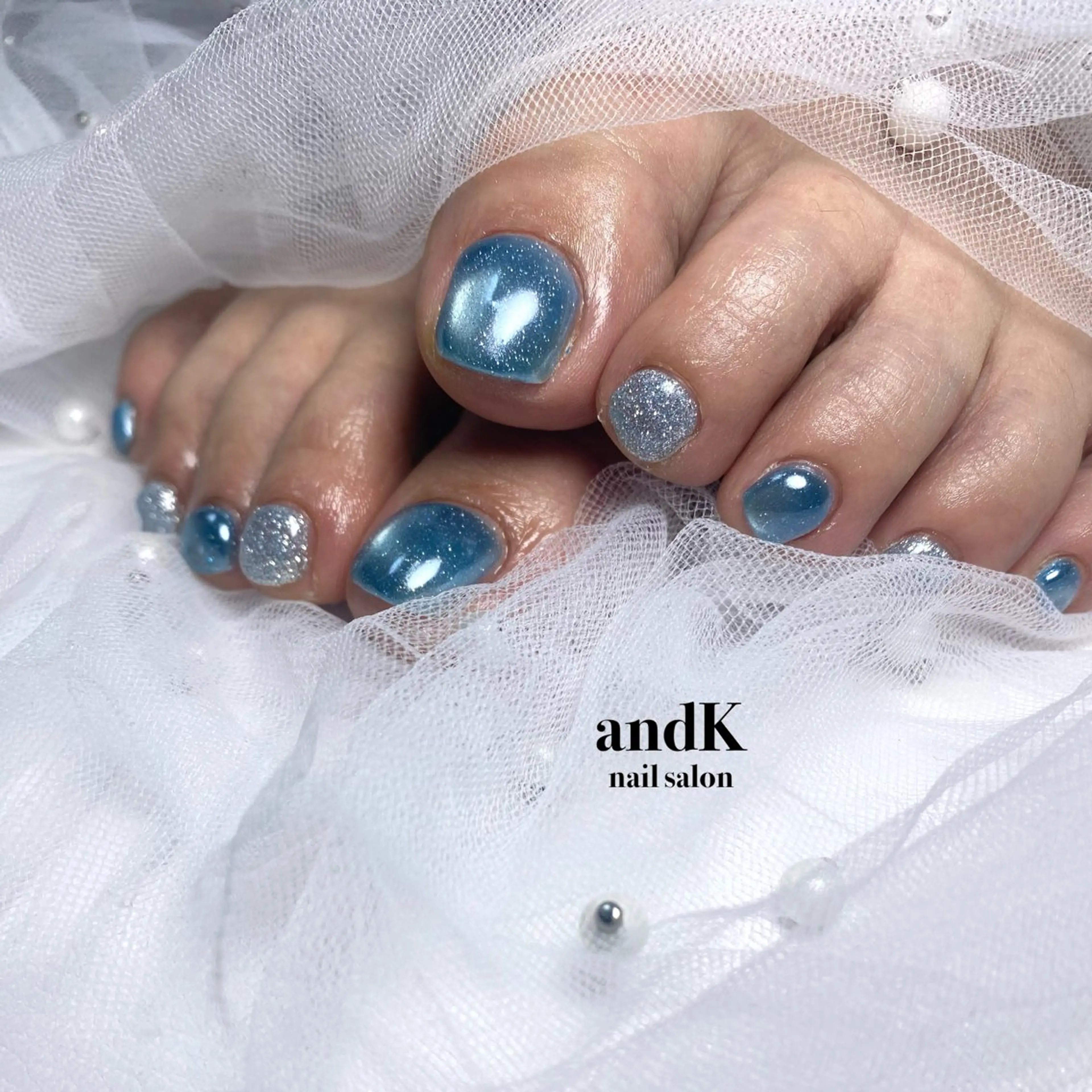 ネイル マグネットネイル フットネイル andK nail salonのネイルデザイン