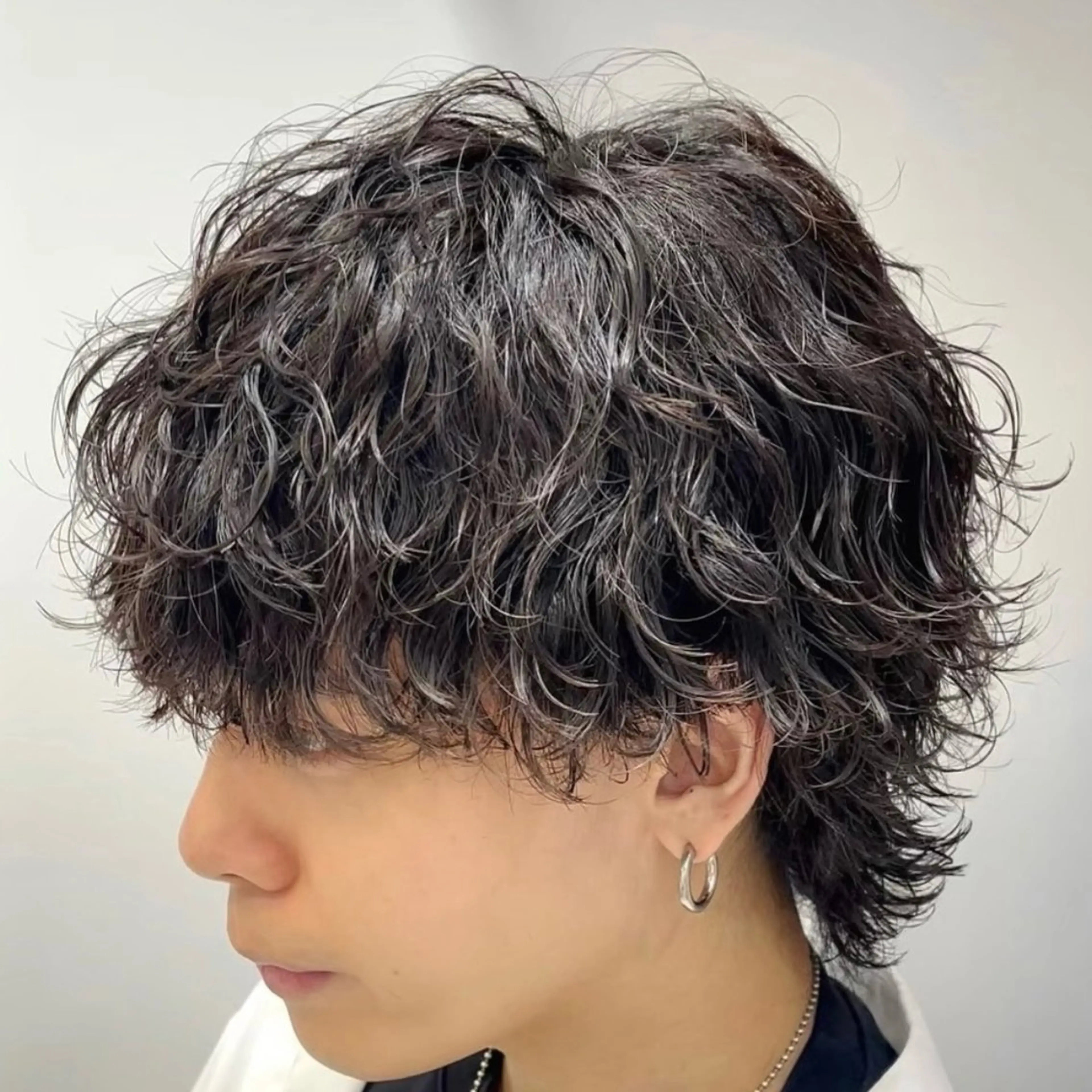 ミディアム パーマ ヘアアレンジ メンズ fifth 石川 凪のヘアスタイル