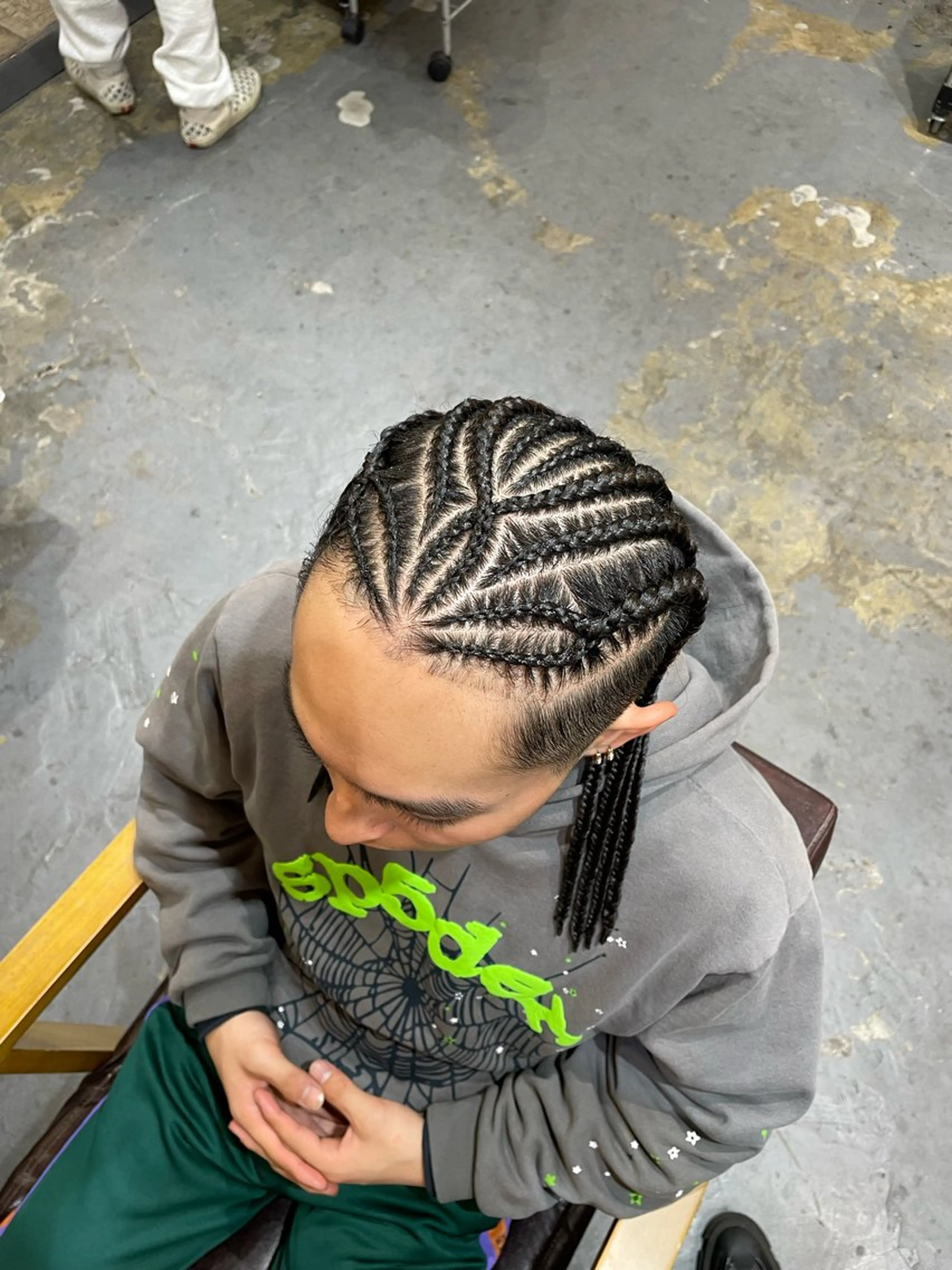 ヘアアレンジ メンズ エクステ ヘアセット コーンロウ／ブレイズ SYUのヘアスタイル