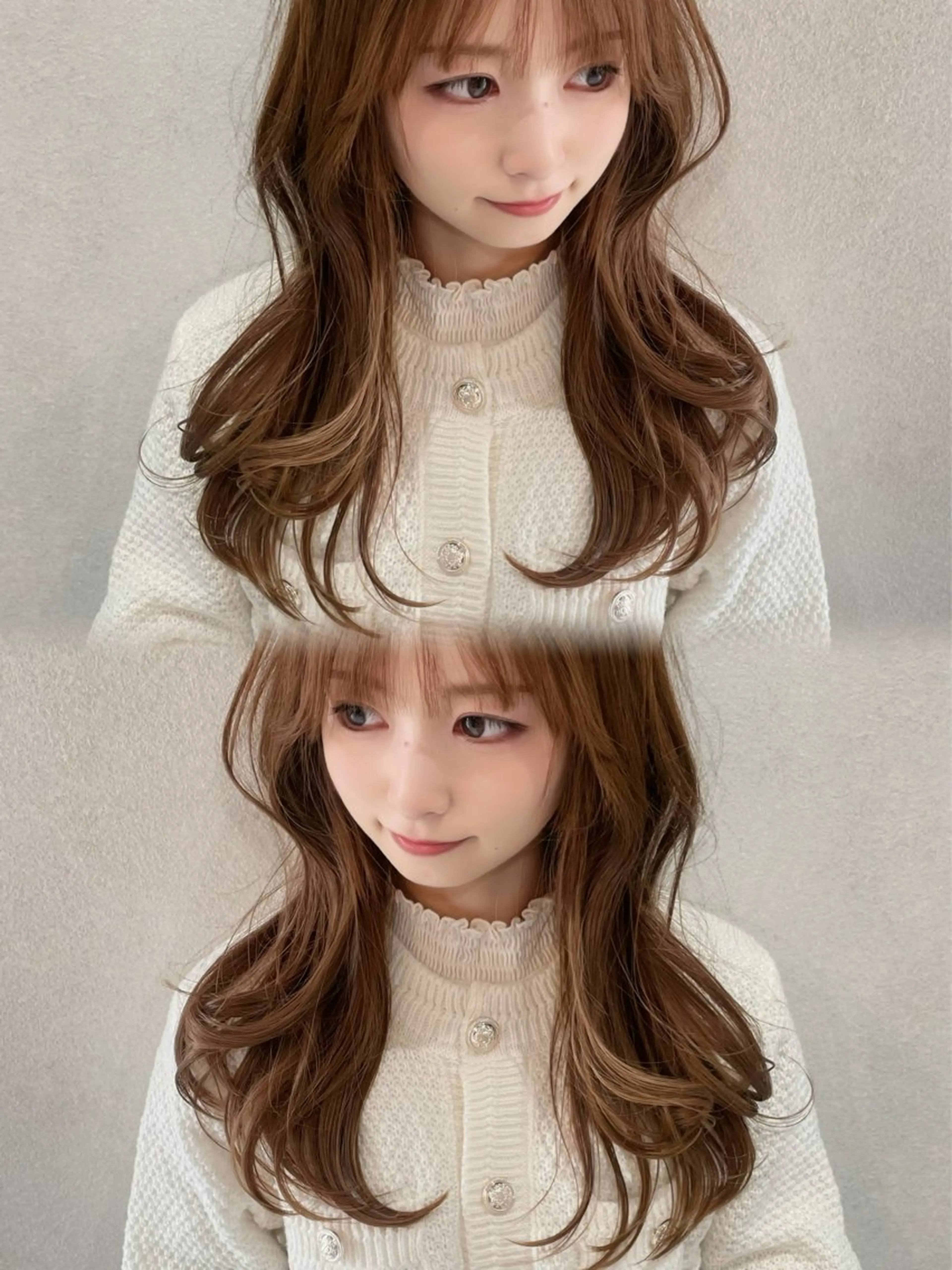 ロング レイヤーカット カット ヘアカラー トリートメント 似合わせカット/ 顔周りカット/まりなのヘアスタイル