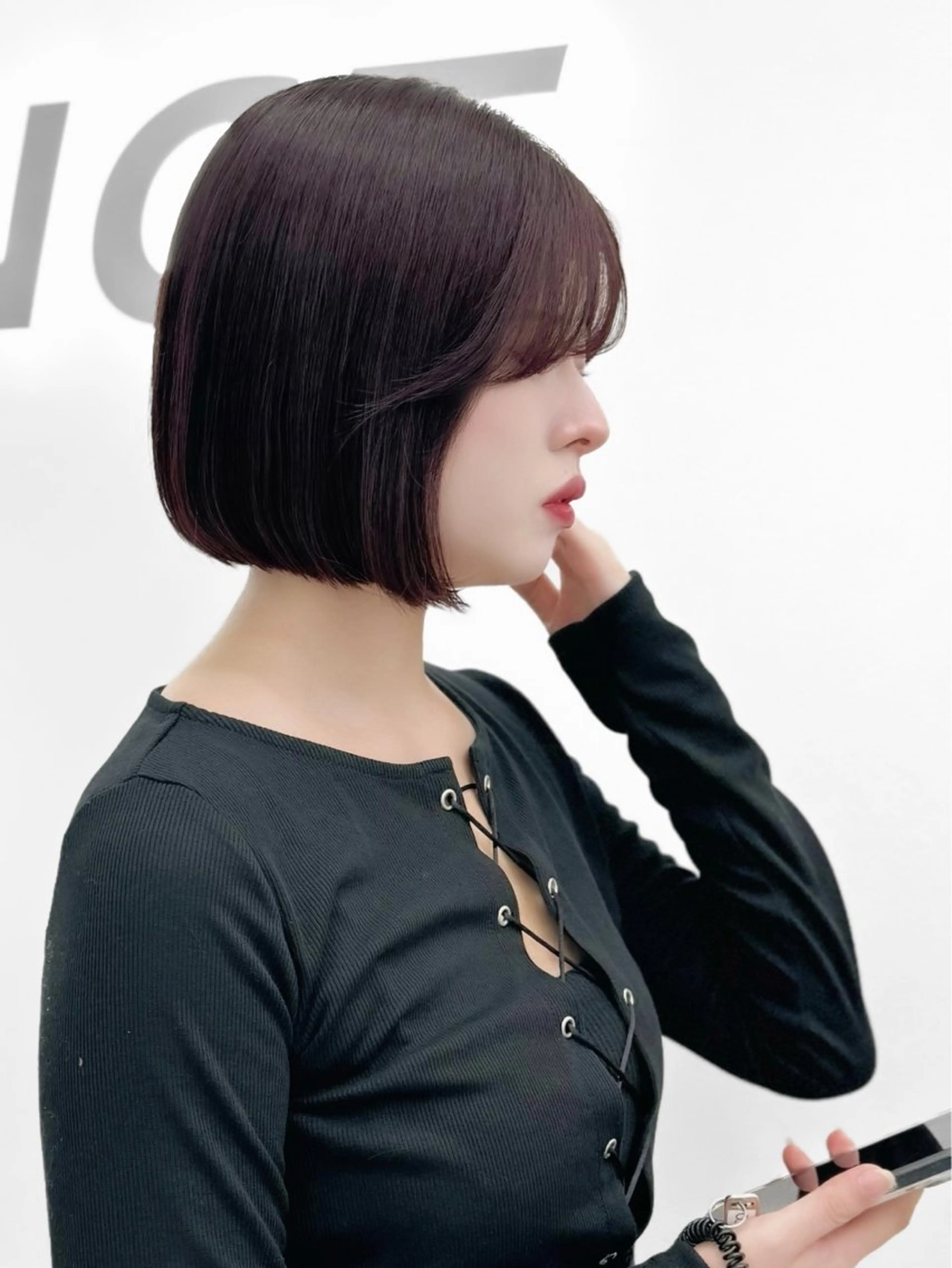 ショート カラー ヘアアレンジ カット トリートメント ヘアセット 縮毛矯正🤍 盛れるボブ/ひかりのヘアスタイル